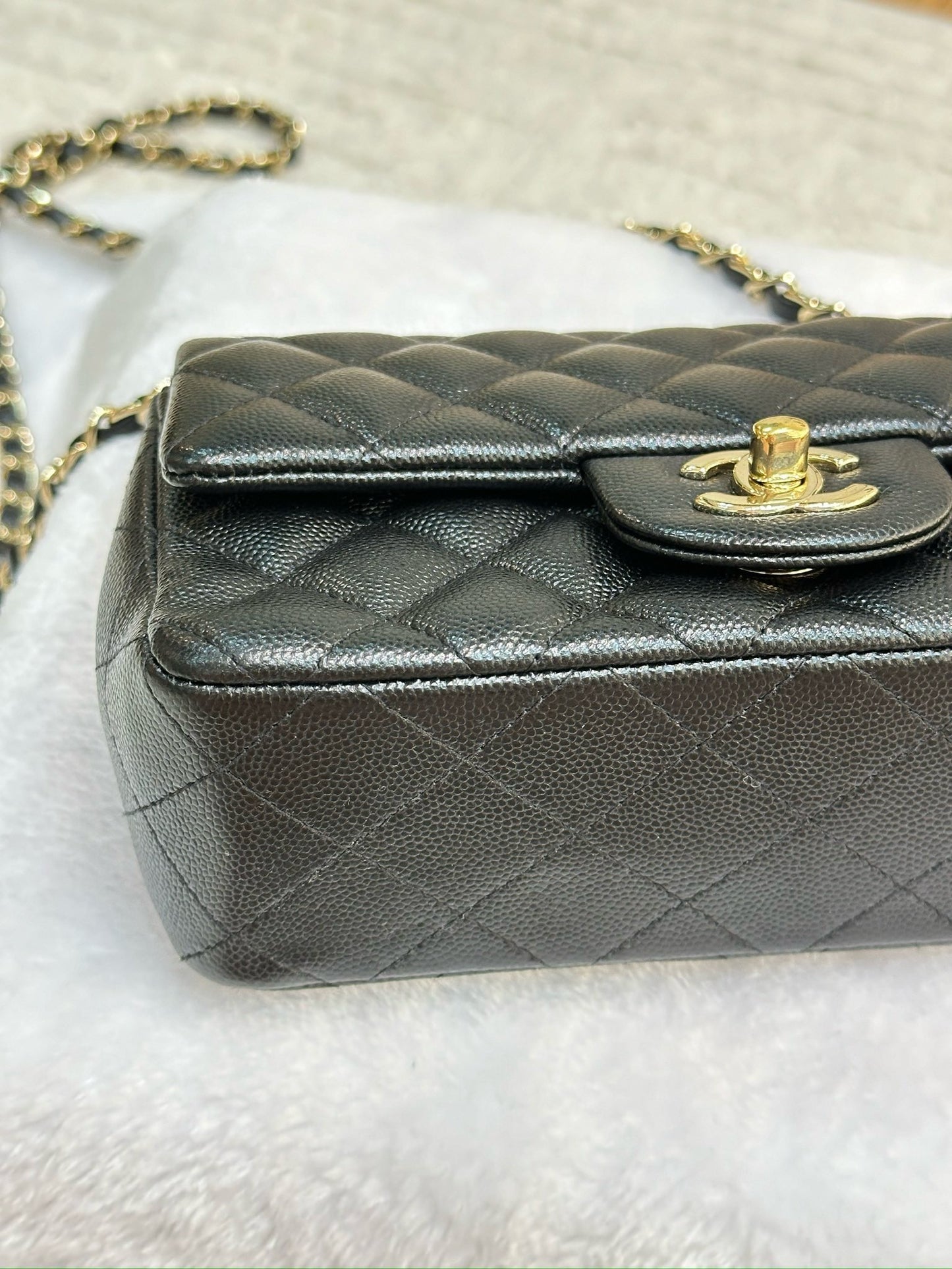 Chanel Mini Rectangular Classic Flap Black Bag 17B GHW