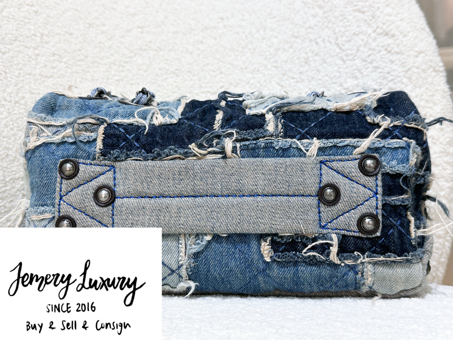 Chanel Blue Denim Paris Dallas Flap Bag Aged Silver Hardware, 2014