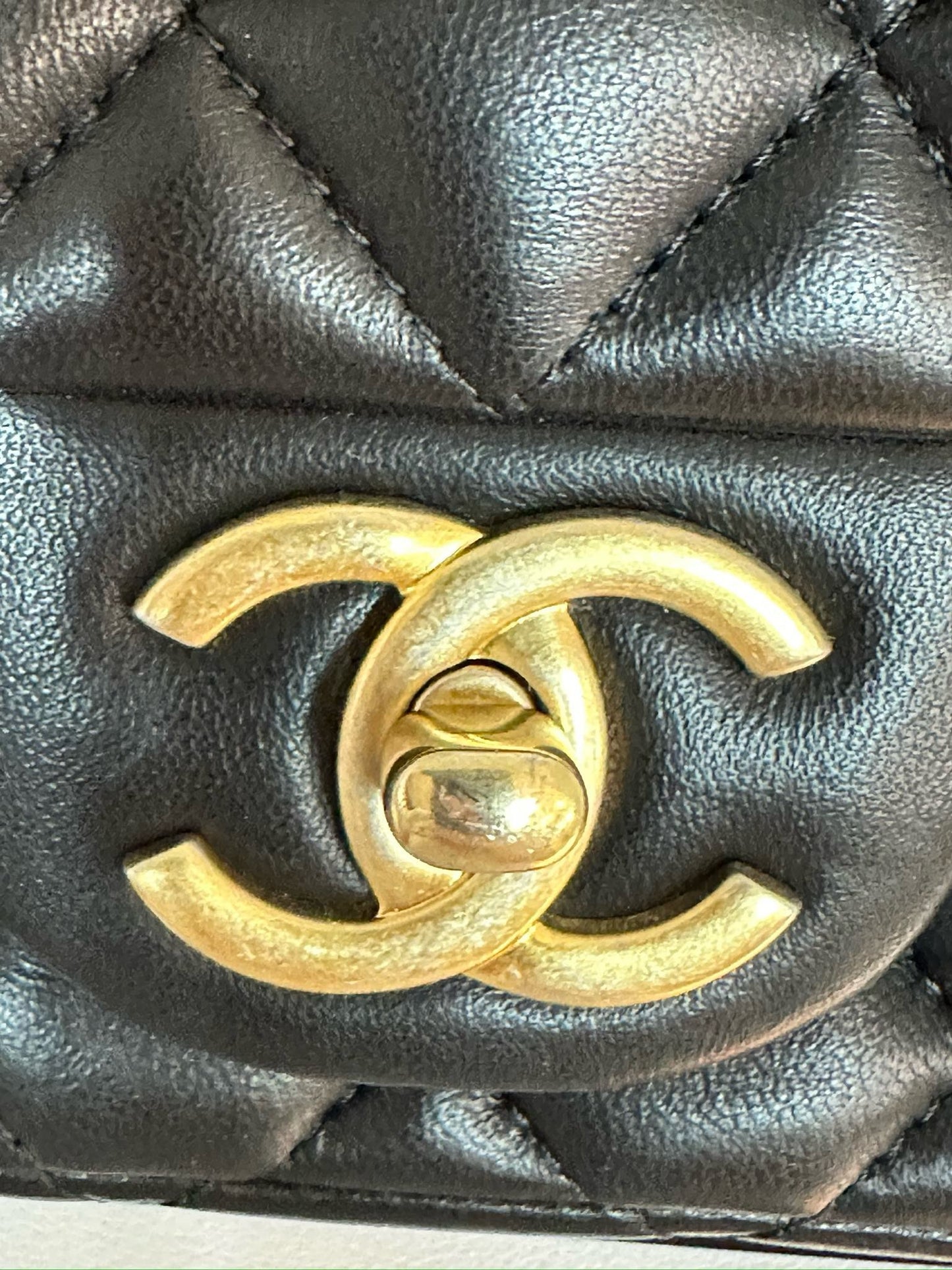 Chanel Black Privée Collection Runway Frame Bag 1951 holo