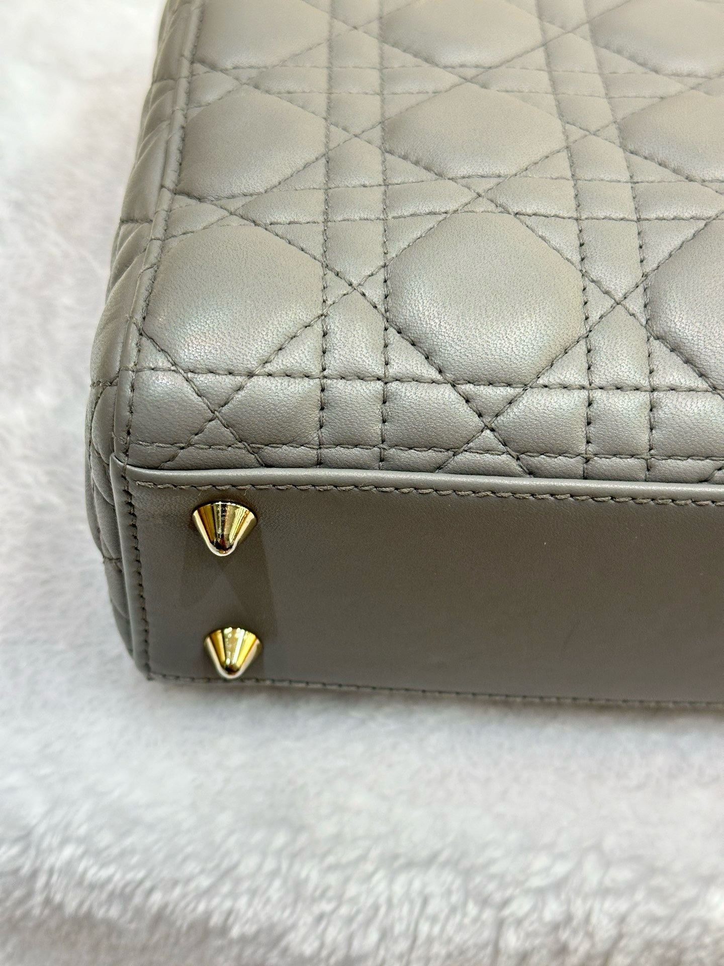 Dior Small Lady Dior My ABCDior Cannage Lambskin Gray 2019year