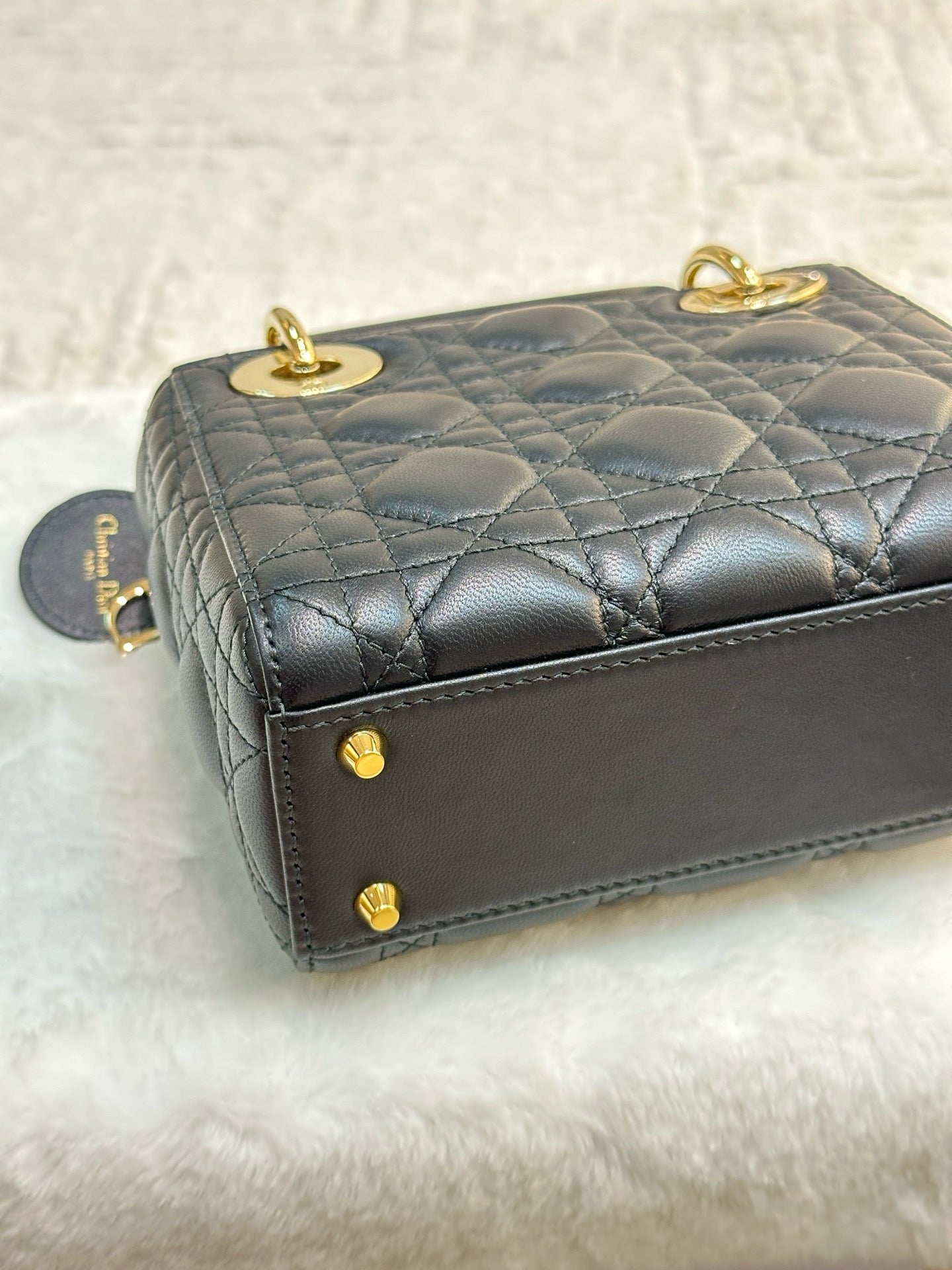 Christian Dior Mini Lambskin Cannage Lady Dior Black