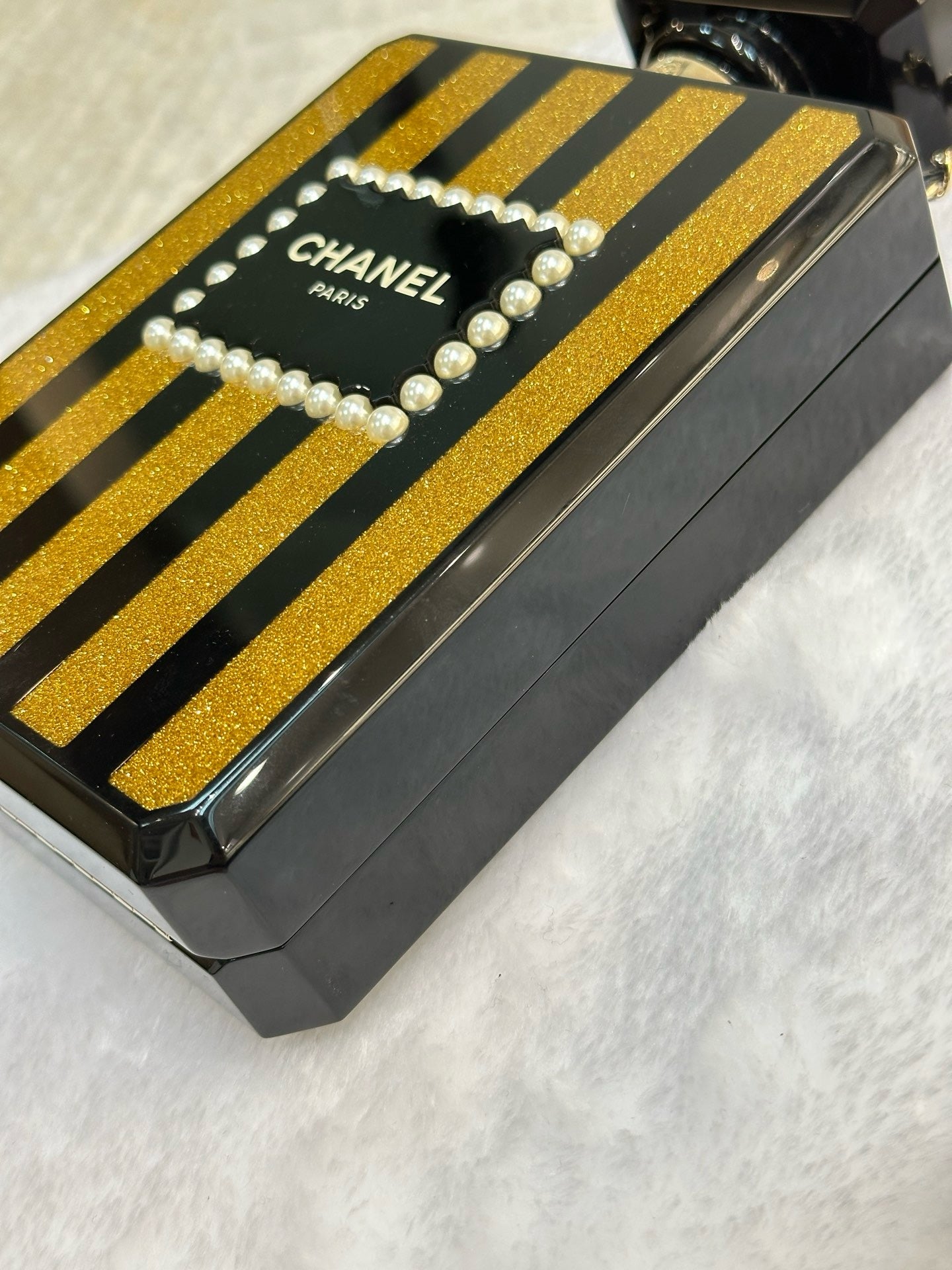 Chanel Perfume Minaudiere Bag Black Plexi