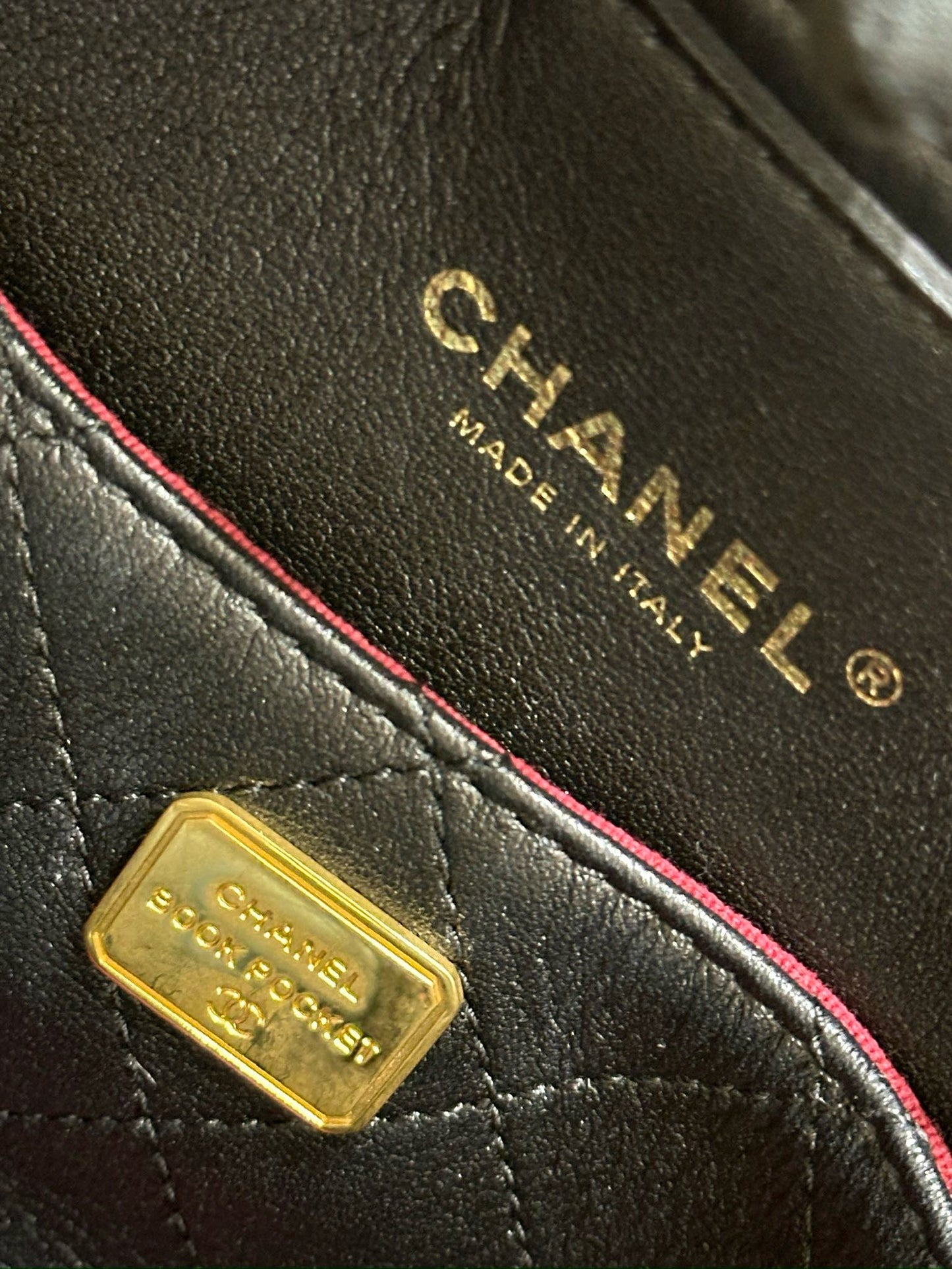 Chanel Calfskin Quilted Chain Shopping Tote Black