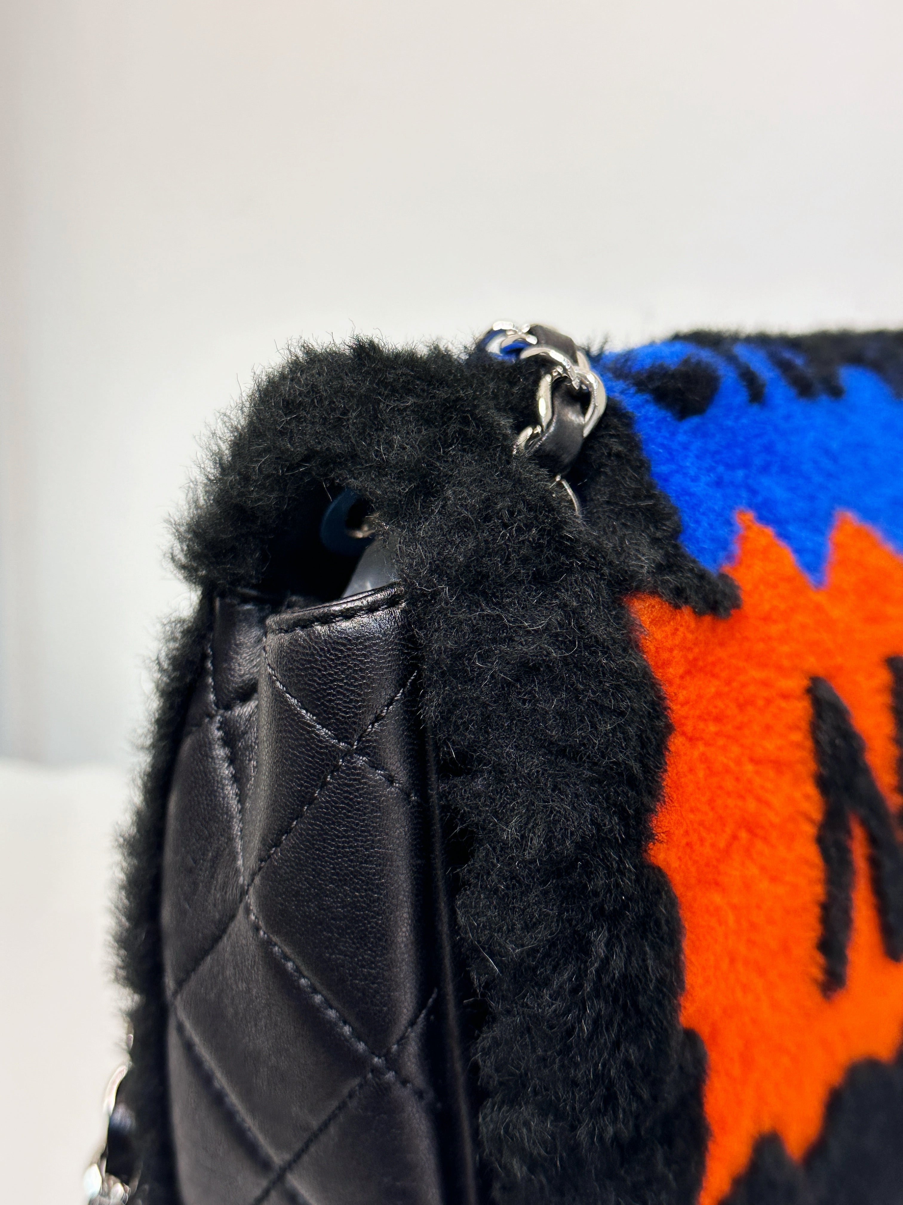 Chanel Medium Classic Flap Pop Art No. 5 Caption Comic Lambskin Black Multicolor Bag 2012 holo card