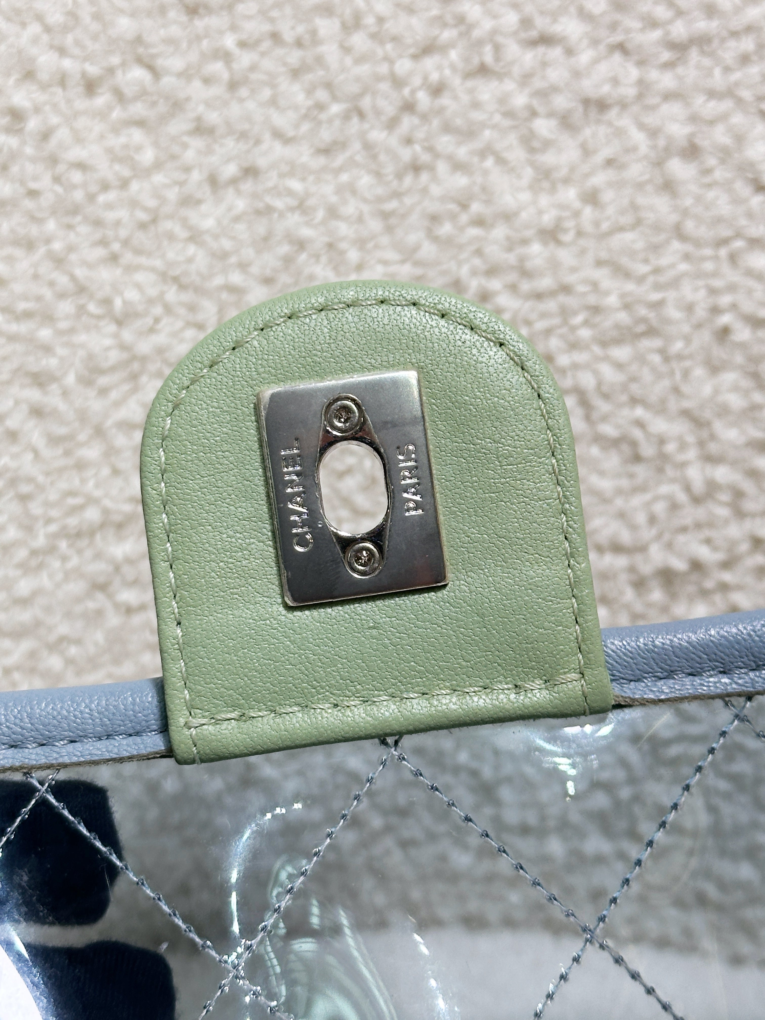 Chanel Coco Splash PVC Mini Flap Bag Blue/Pink/Green 25 holo