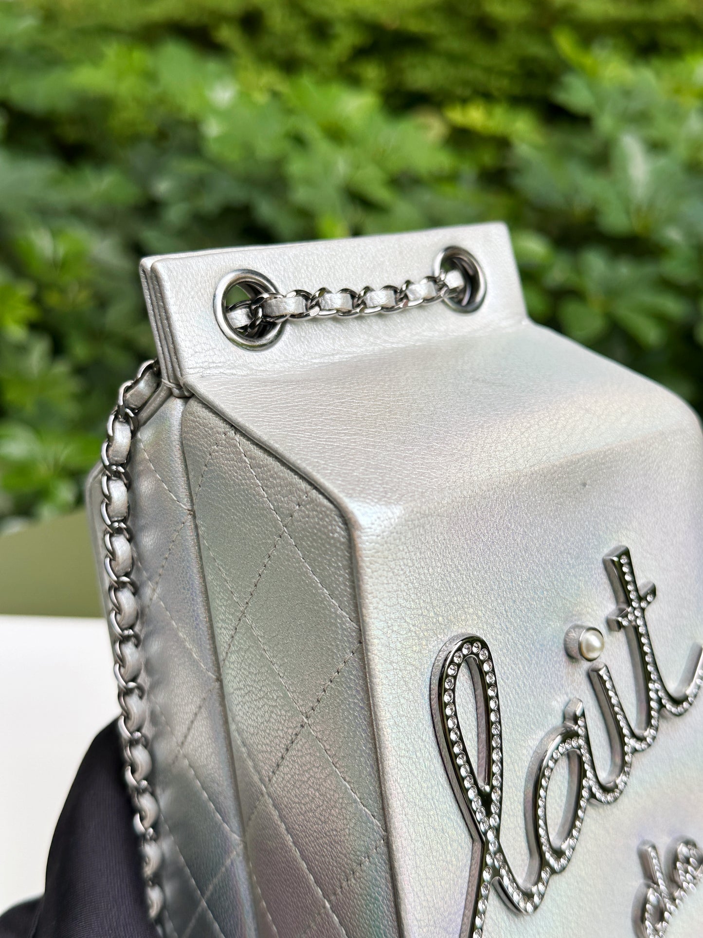 CHANEL RARE LIMITED EDITION LAIT DE COCO MILK CARTON BAG 2033 holo