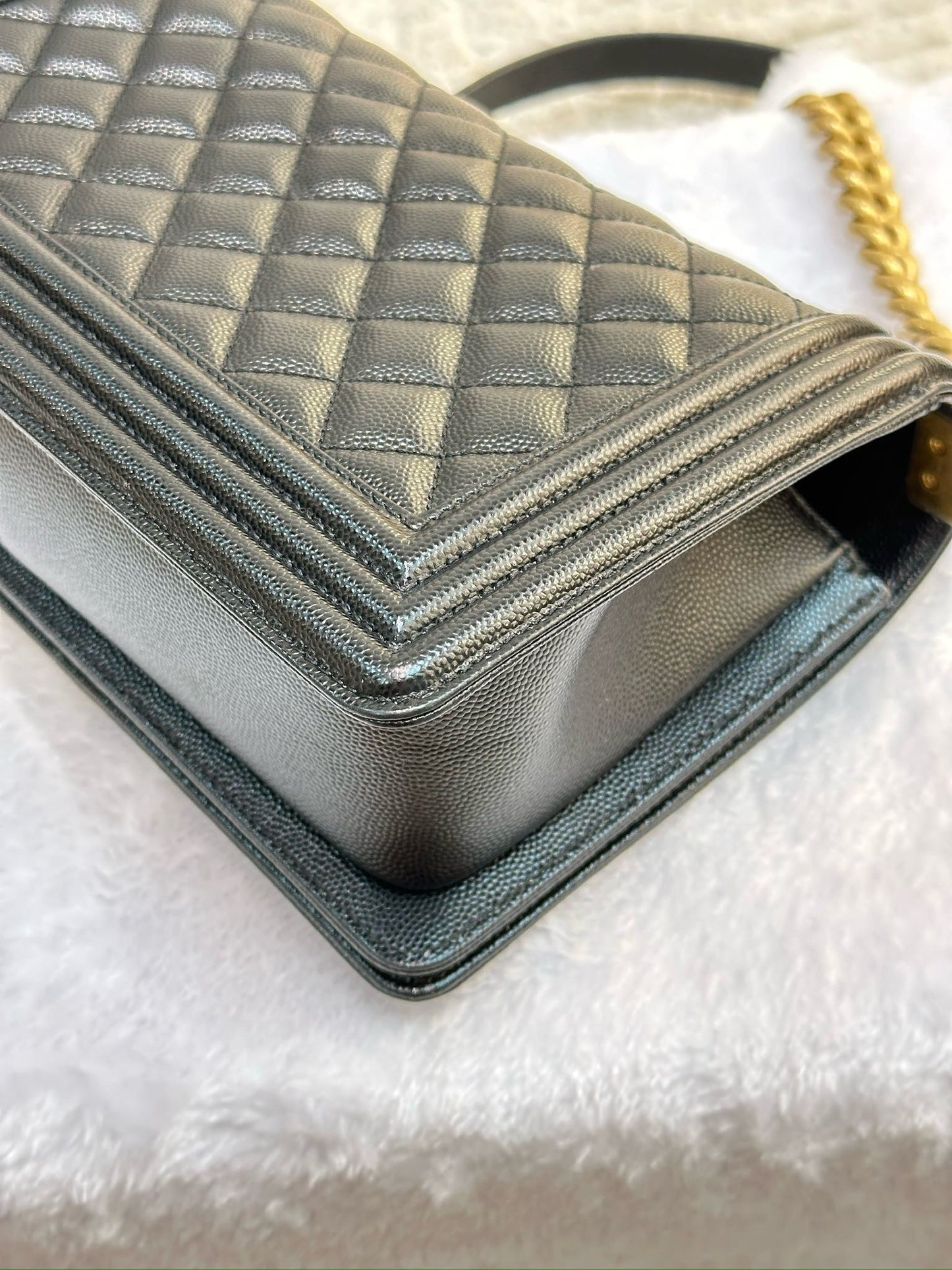 Chanel Medium Caviar Boy Bag Black GHW