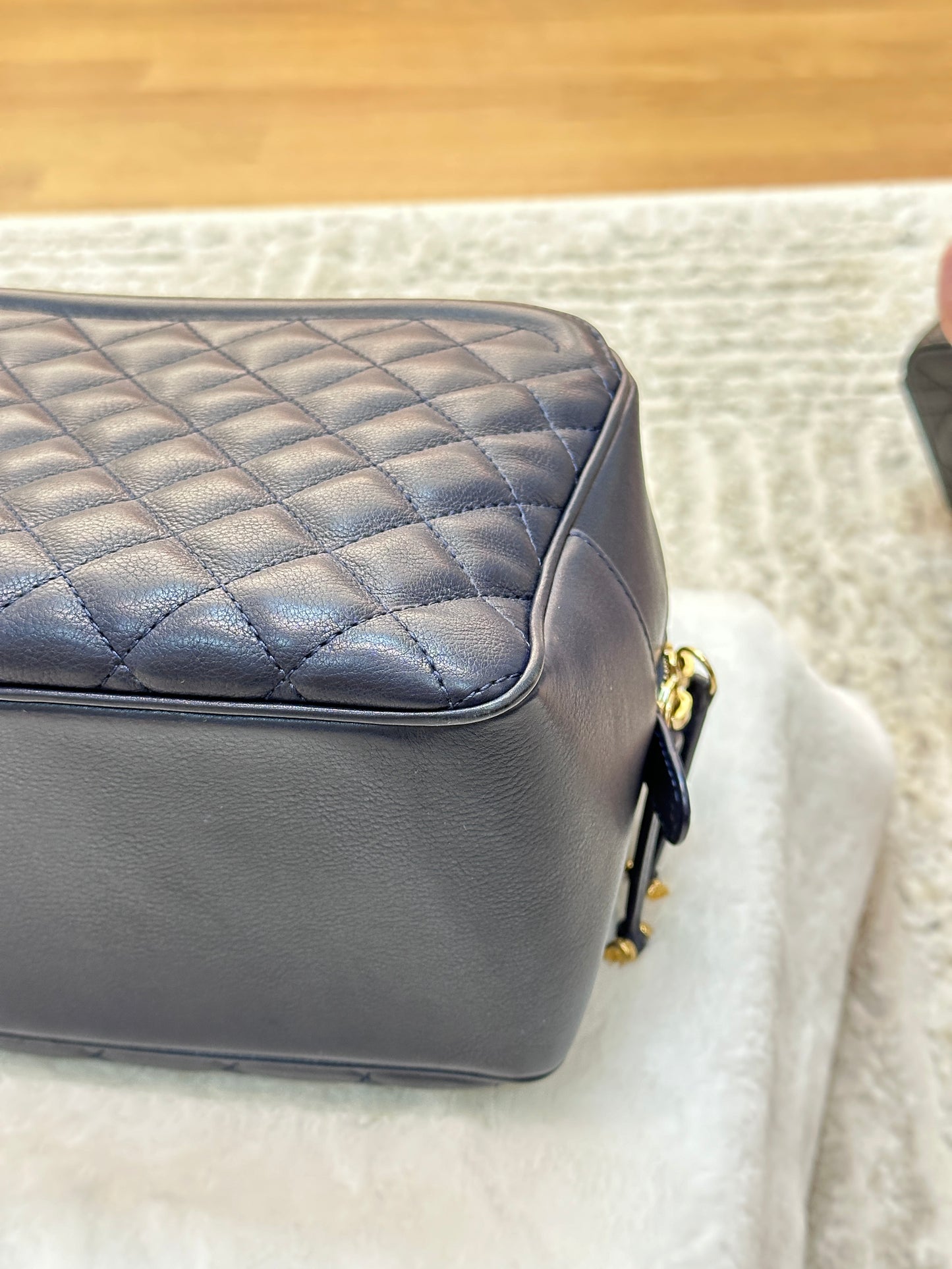 Chanel CC Top Handle Vanity Case Quilted Calfskin Small