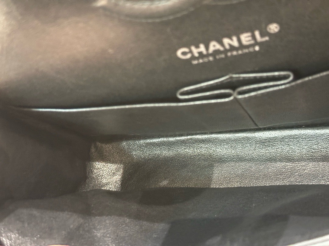 Chanel Medium Calfskin Classic So Black Double Flap Bag