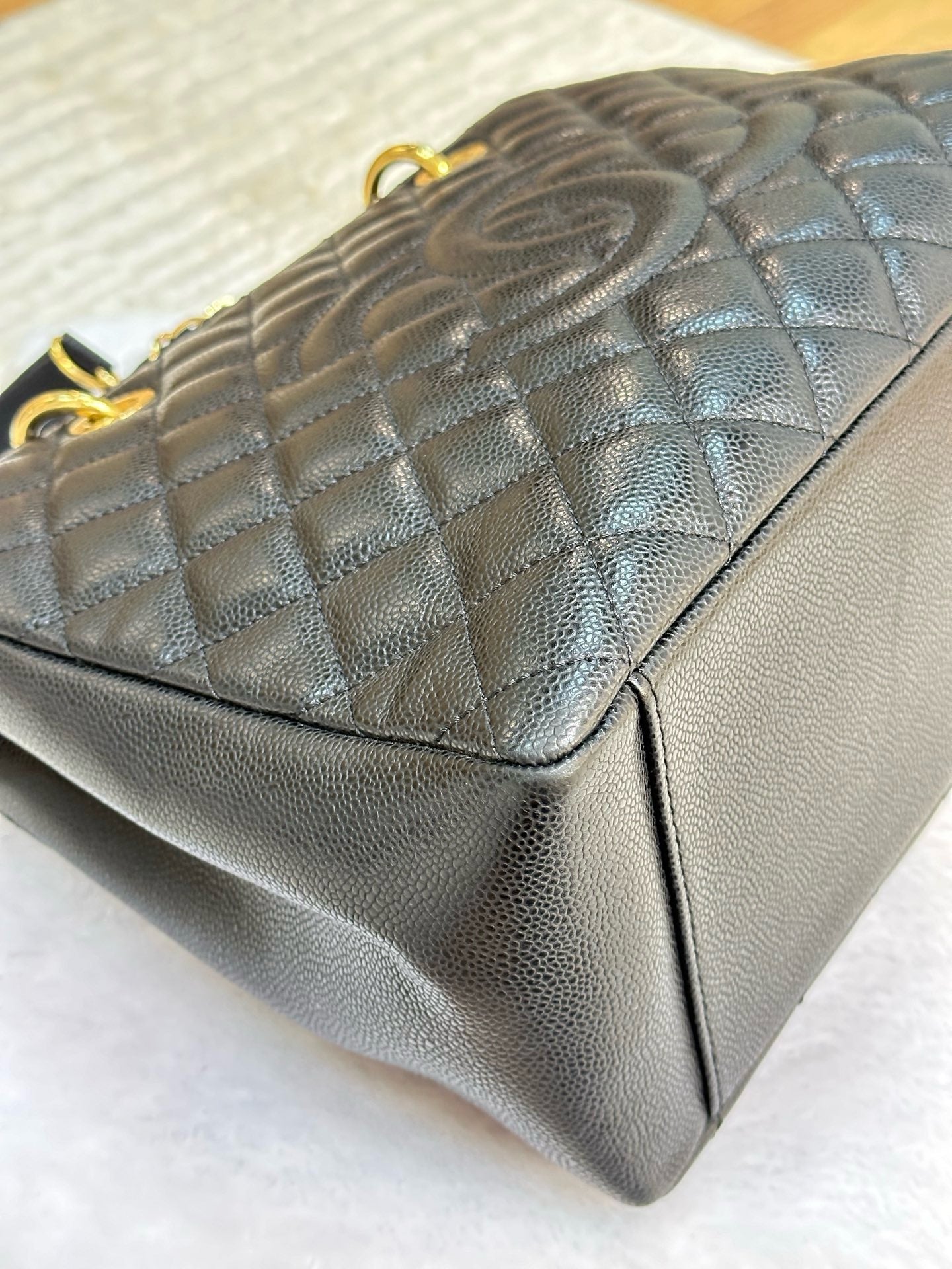 Chanel Caviar Grand Shopping Tote GST Black GHW