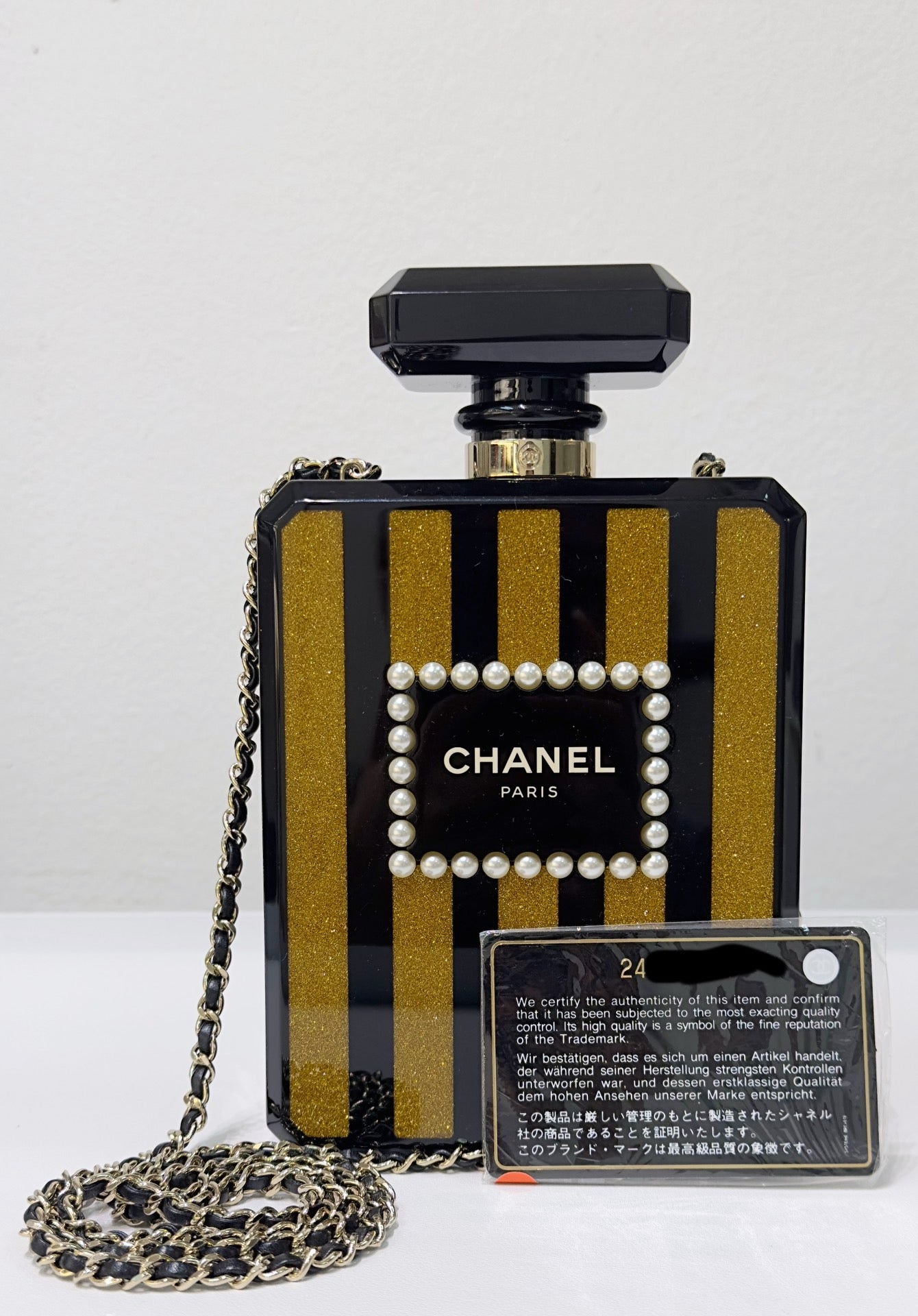 Chanel Perfume Minaudiere Bag Black Plexi