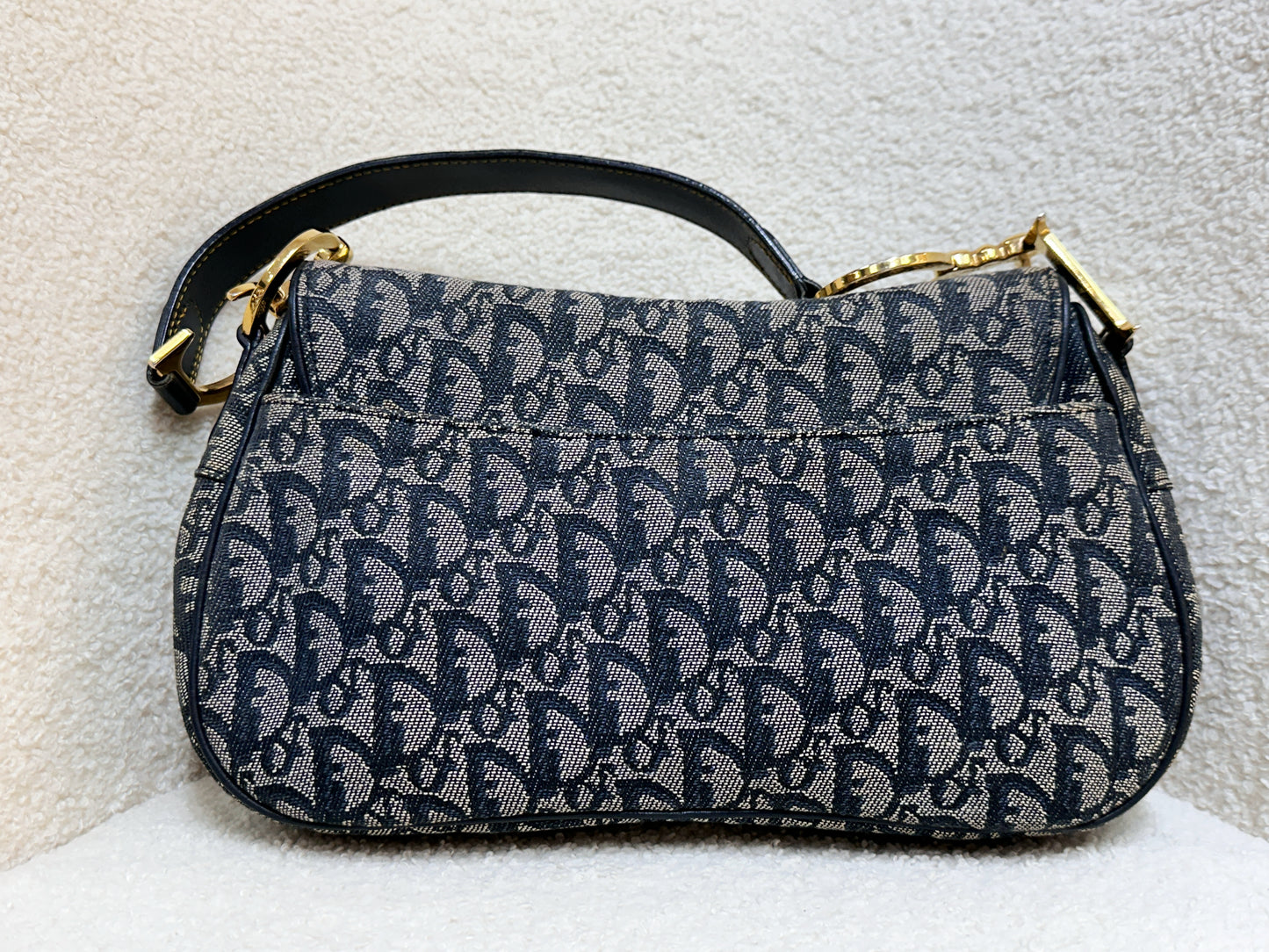 Christian Dior Double Saddle Canvas Navy blue 2001 year