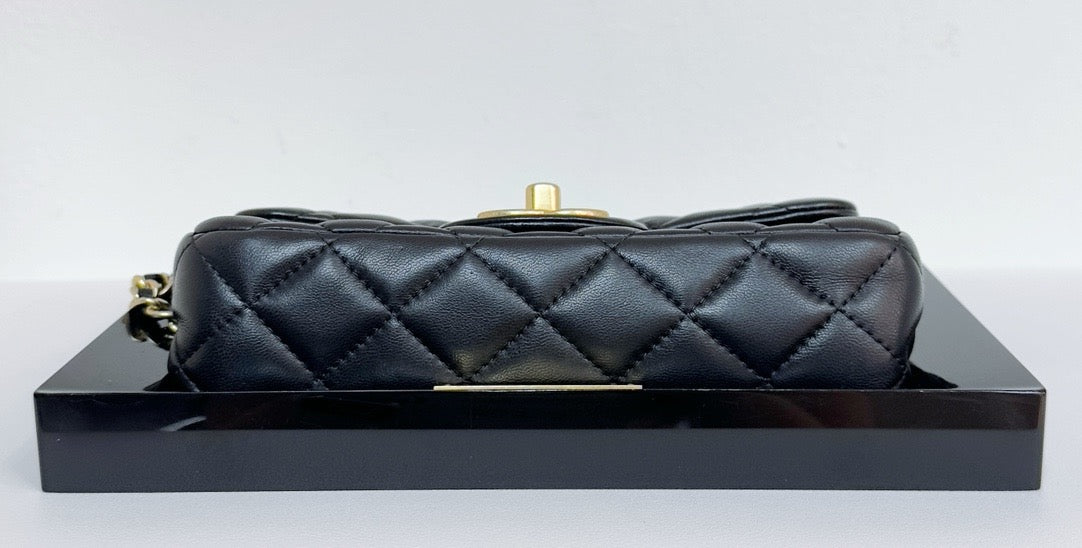 Chanel Black Privée Collection Runway Frame Bag 1951 holo