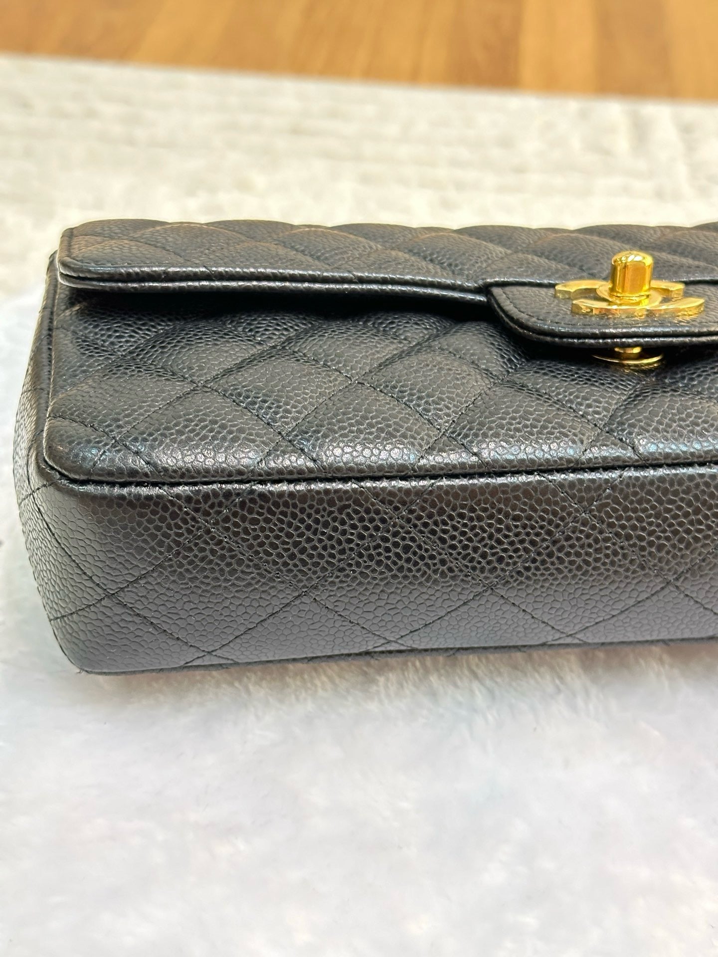 Chanel Caviar East West Flap Bag Black GHW