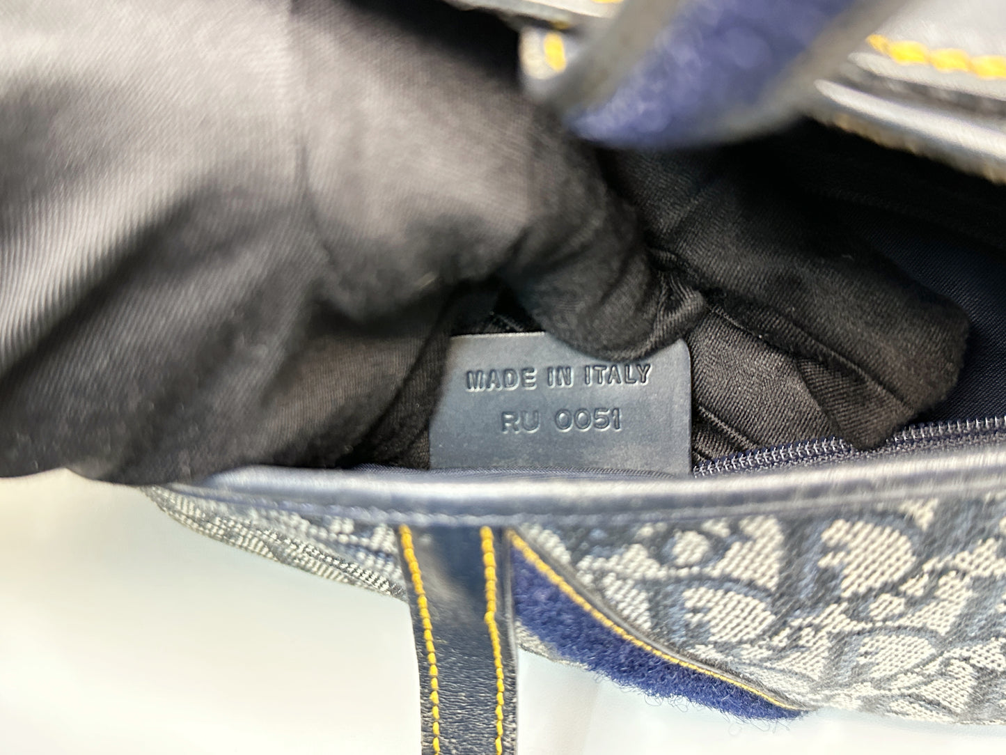 Christian Dior Double Saddle Canvas Navy blue 2001 year