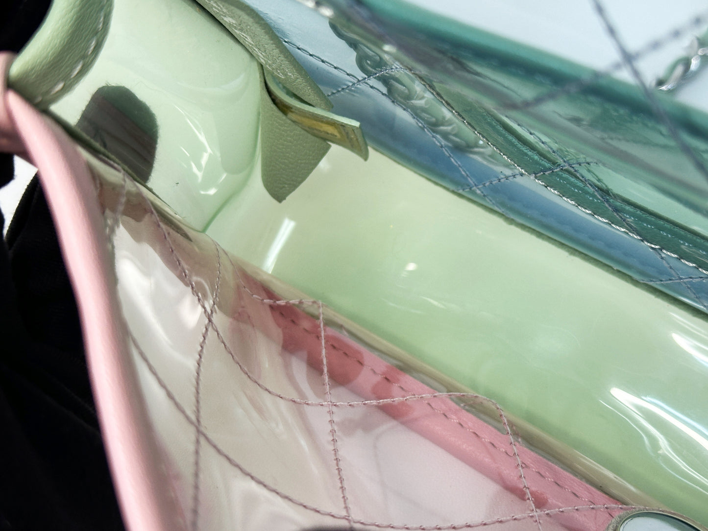 Chanel Coco Splash PVC Mini Flap Bag Blue/Pink/Green 2582 holo