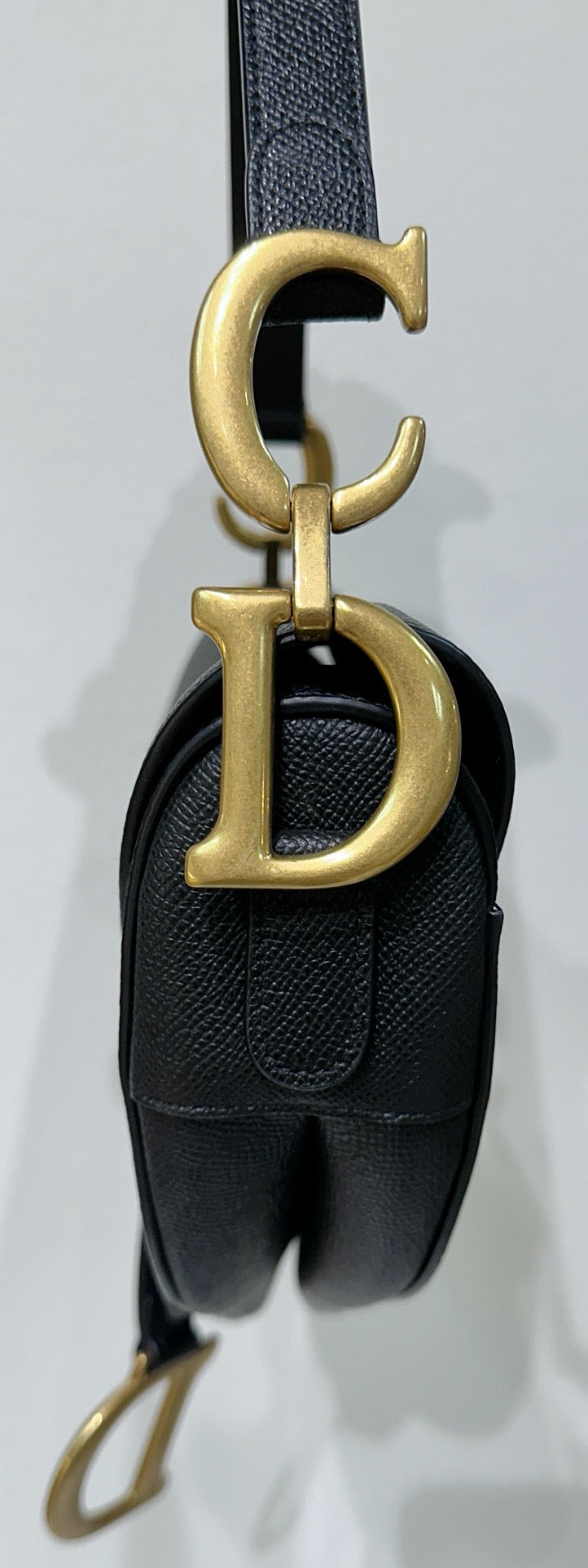 Christian Dior Meidum Leather Saddle Bag Black