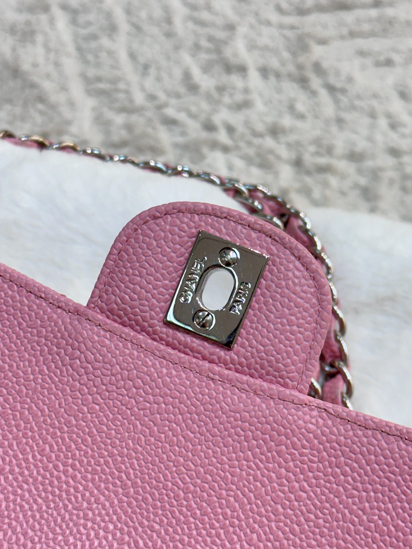 Chanel Medium Caviar Classic Double Flap Pink