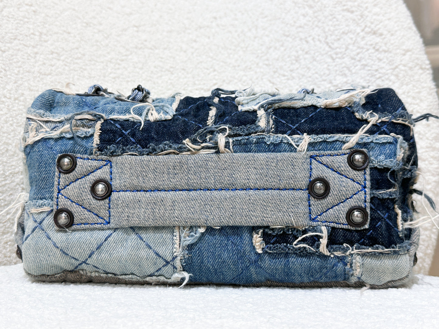Chanel Blue Denim Paris Dallas Flap Bag Aged Silver Hardware, 2014