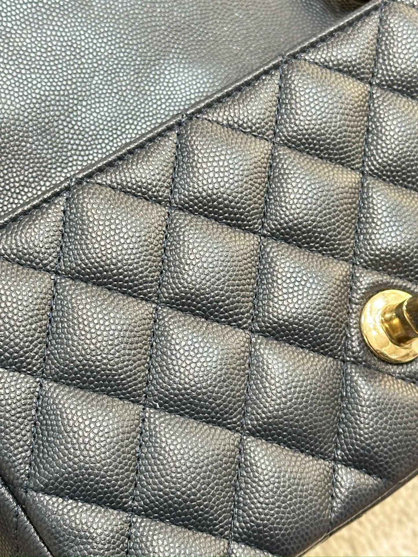 Chanel Mini Rectangular Caviar Navy Blue GHW