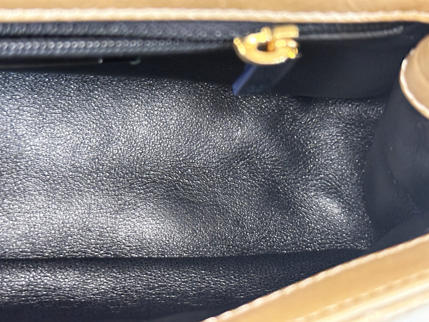 Chanel Aged Calfskin Quilted 2.55 Reissue Mini Hanger Flap Gold 2355 holo card