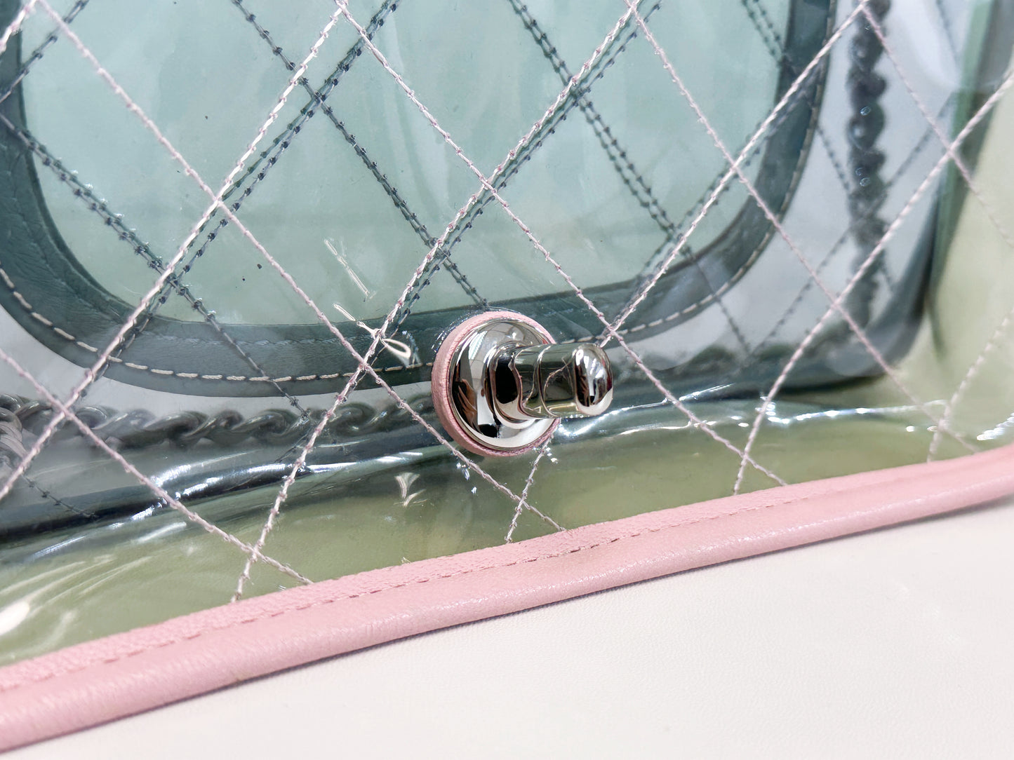 Chanel Coco Splash PVC Mini Flap Bag Blue/Green/Pink 2569 holo