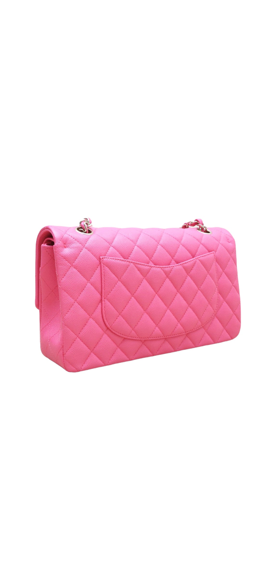 Chanel Classic Medium Double Flap 22P Hot Pink Caviar Leather with Gol –  Jemeryluxury