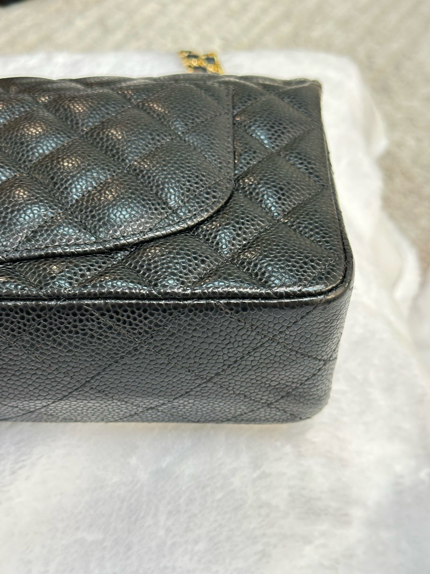 Chanel Small Classic Quilted Caviar Double Flap Bag Black