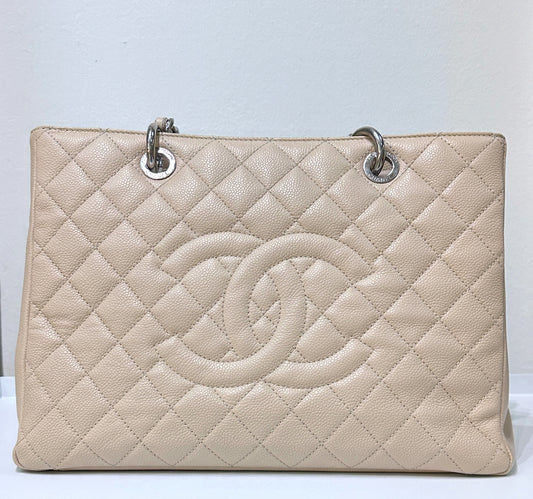 Chanel GST Beige Caviar Shw Bag