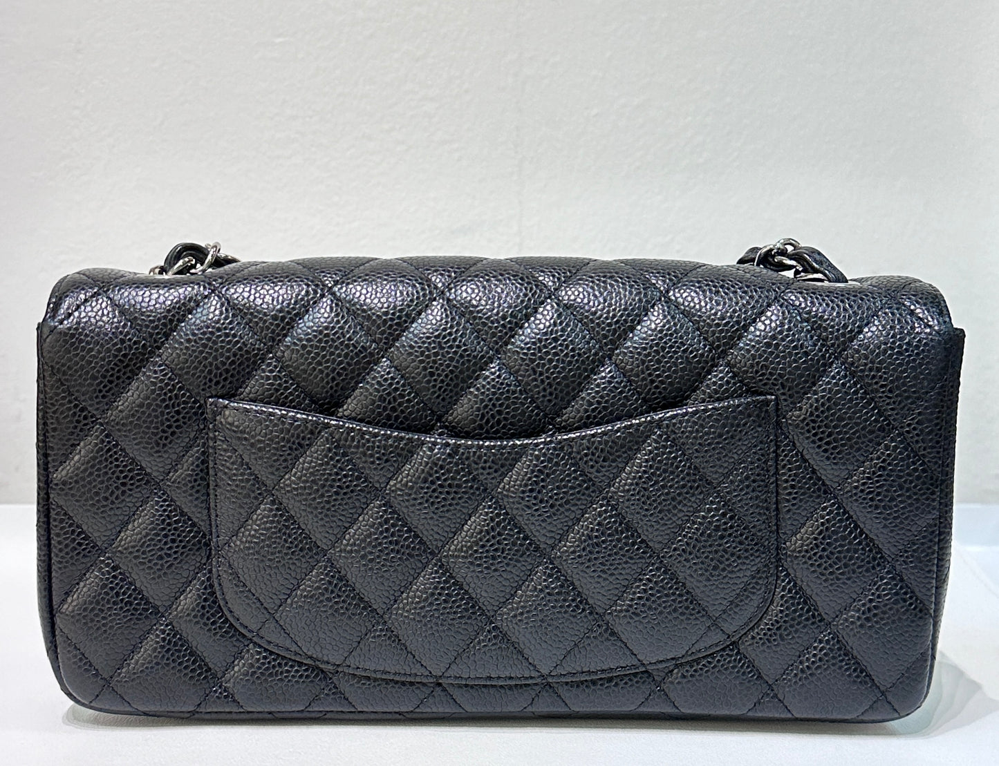 Chanel Caviar East West Flap Bag Black SHW