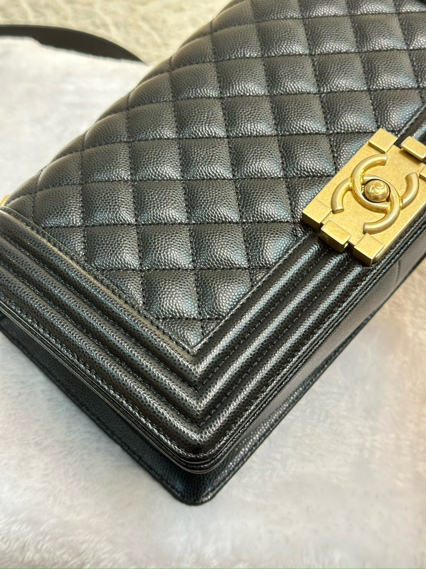 Chanel Medium Caviar LeBoy Bag Black GHW