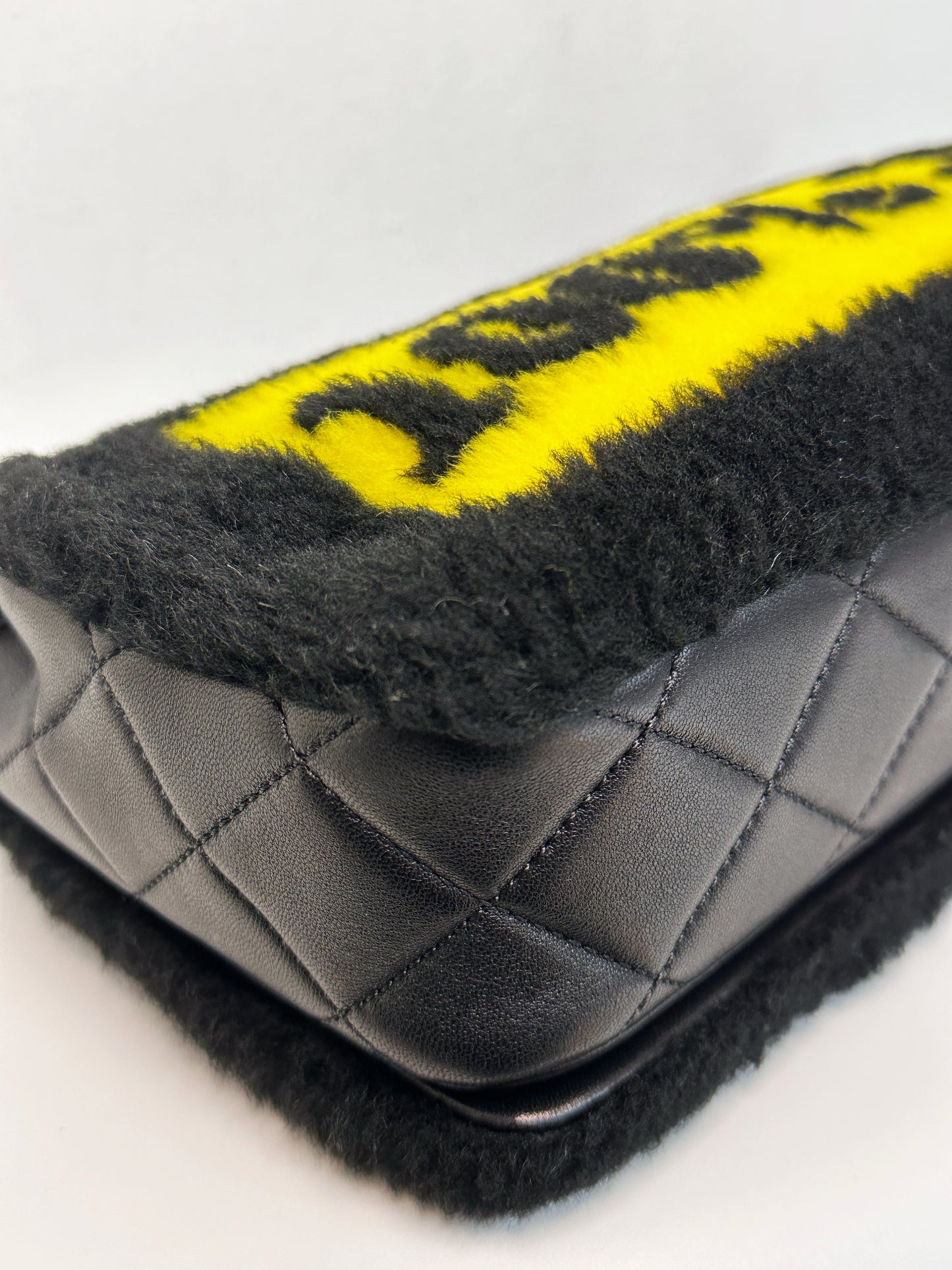 Chanel Medium Classic Flap Pop Art No. 5 Caption Comic Lambskin Black Multicolor Bag 2012 holo card