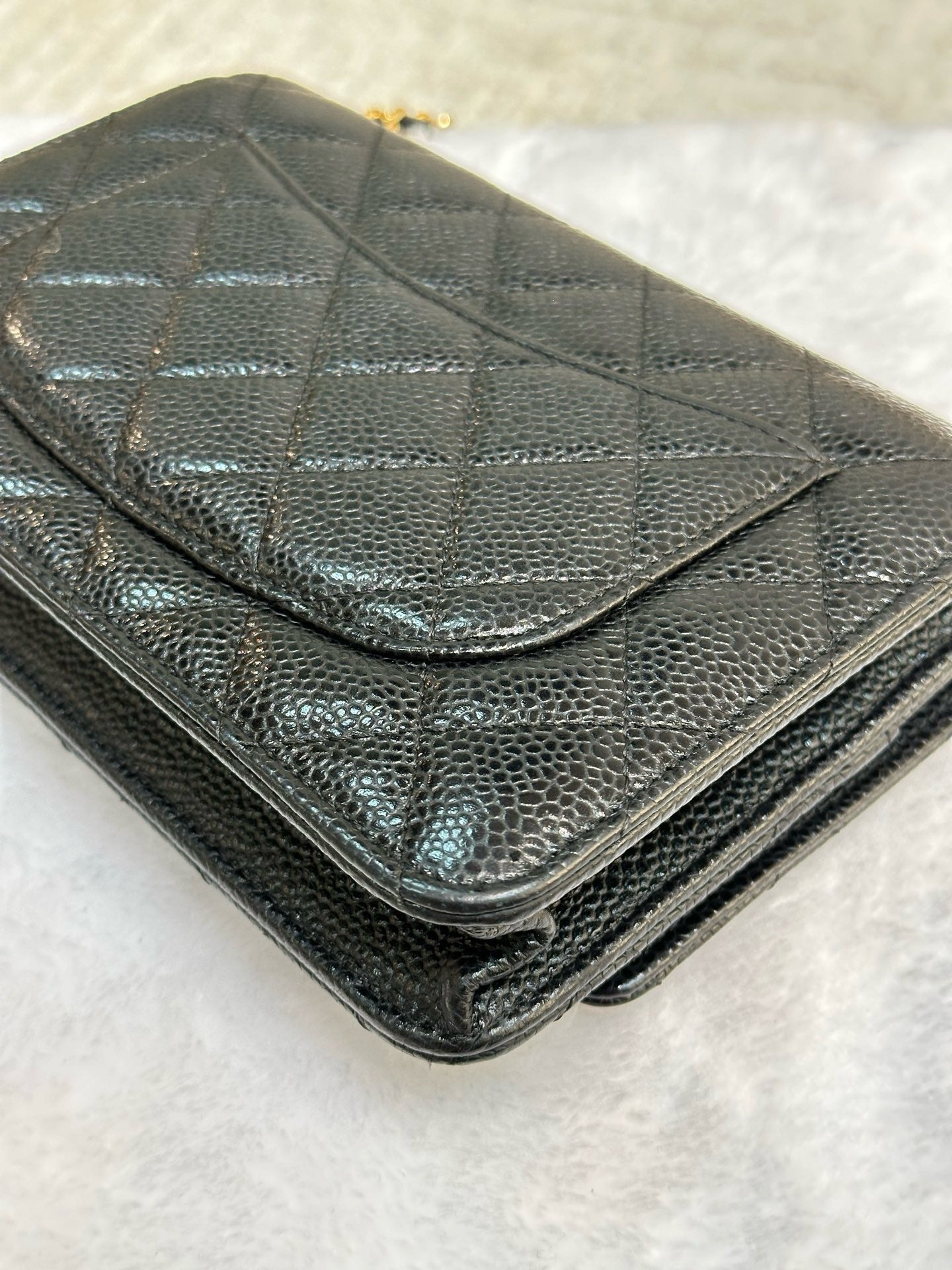 Chanel Classic Wallet on Chain Caviar Black GHW 28 Holo