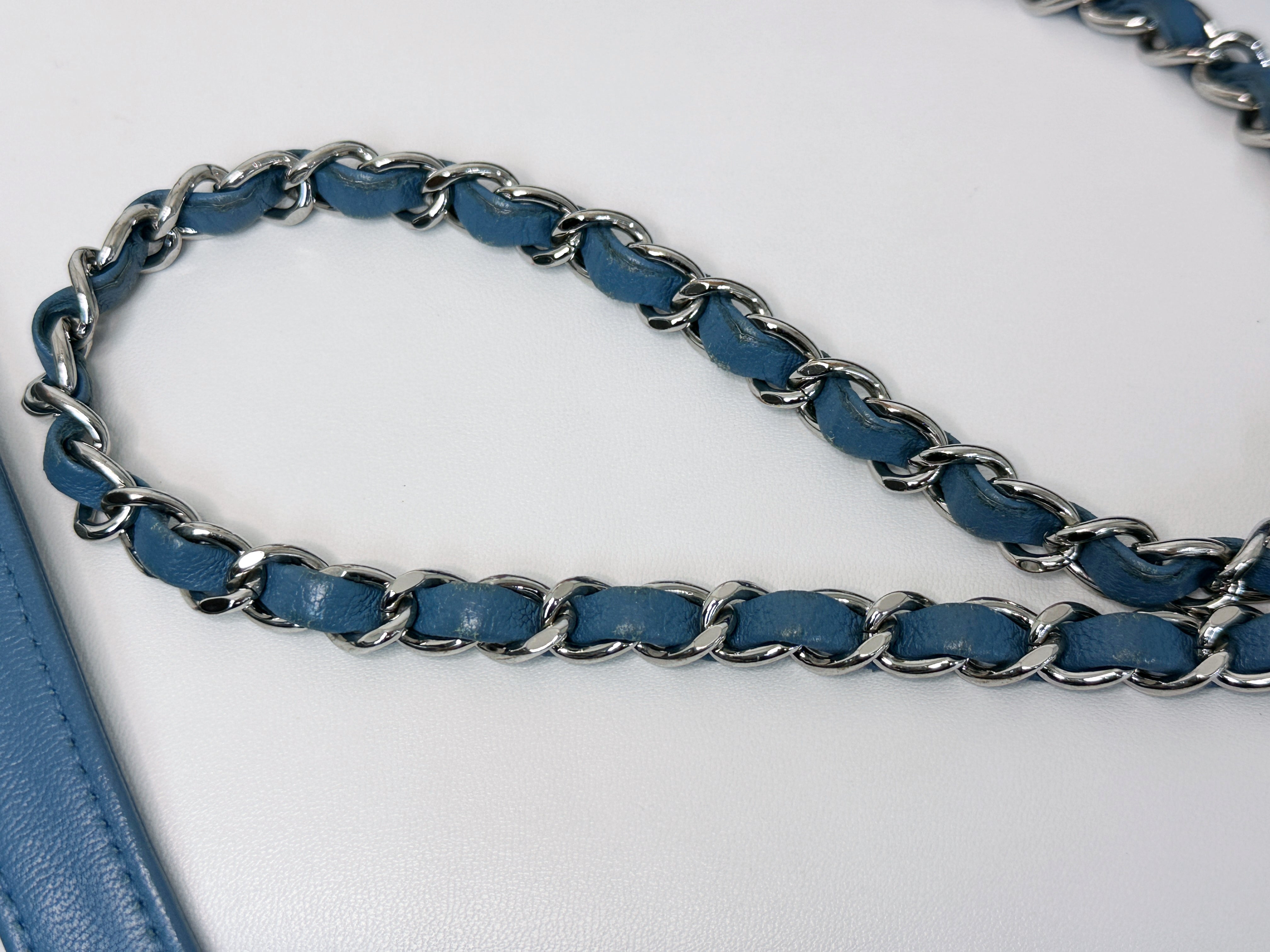 Chanel Blue Coco Splash PVC Medium Flap Bag 2583 holo