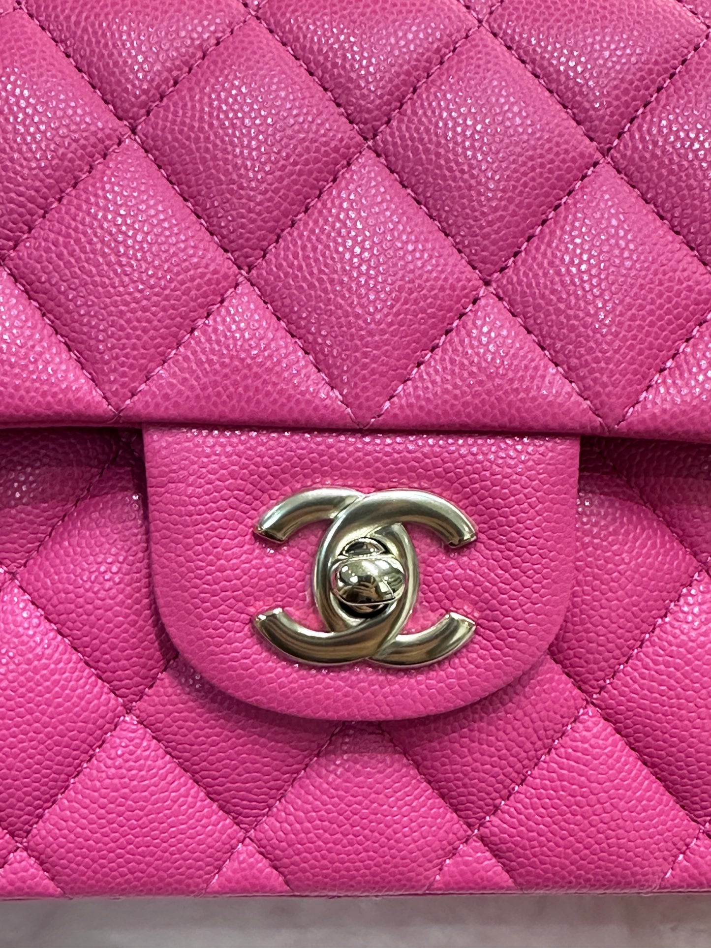 Chanel Classic Quilted Small Double Flap 22K Hot Pink