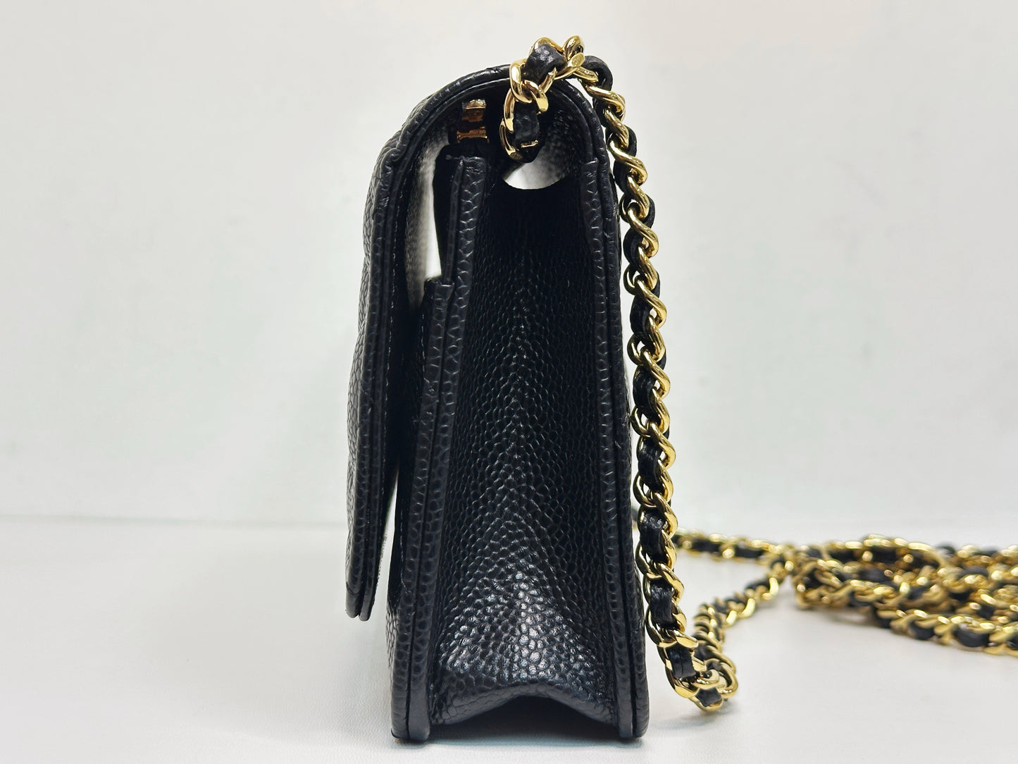 Chanel Classic Wallet on Chain Caviar Black GHW TJ8P microchip