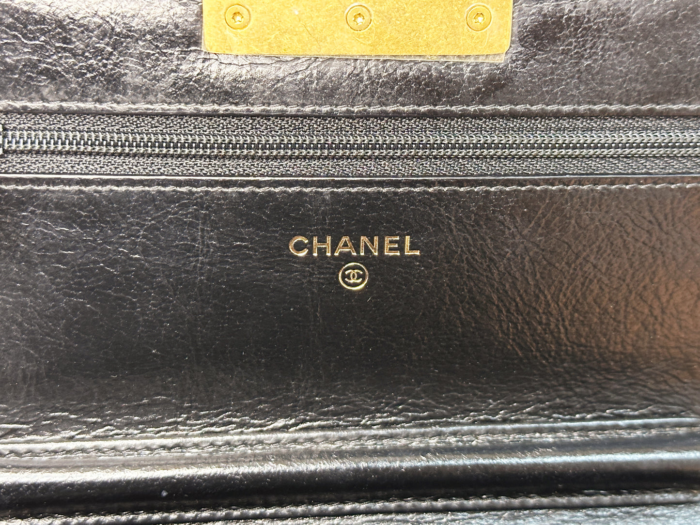Chanel Golden Class Wallet on Chain Black 2650 holo card