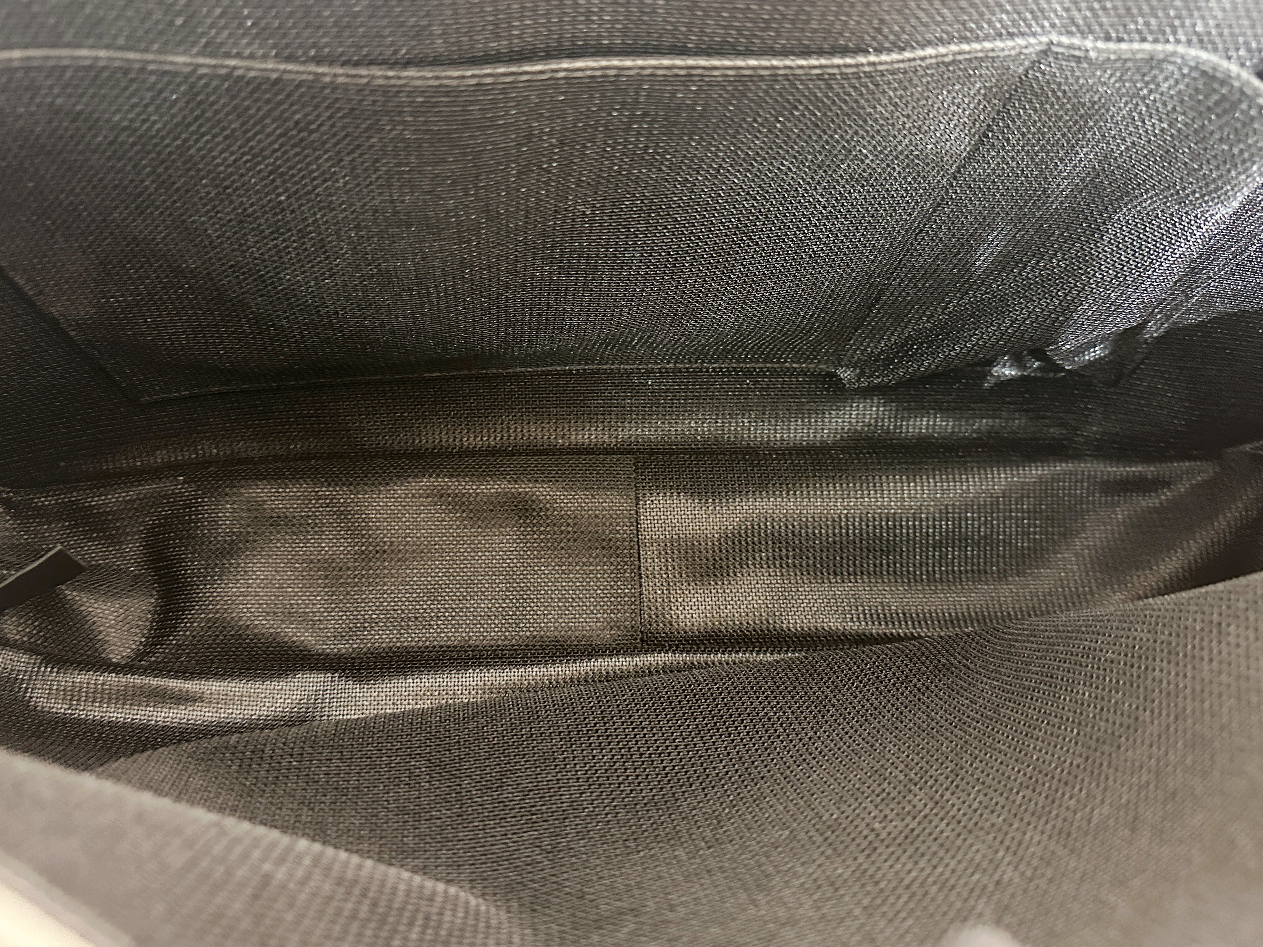 Chanel 2017 Caviar Classic Quilted XXL Travel Flap shoulder bag Metallic Silver SHW 2257 holo card