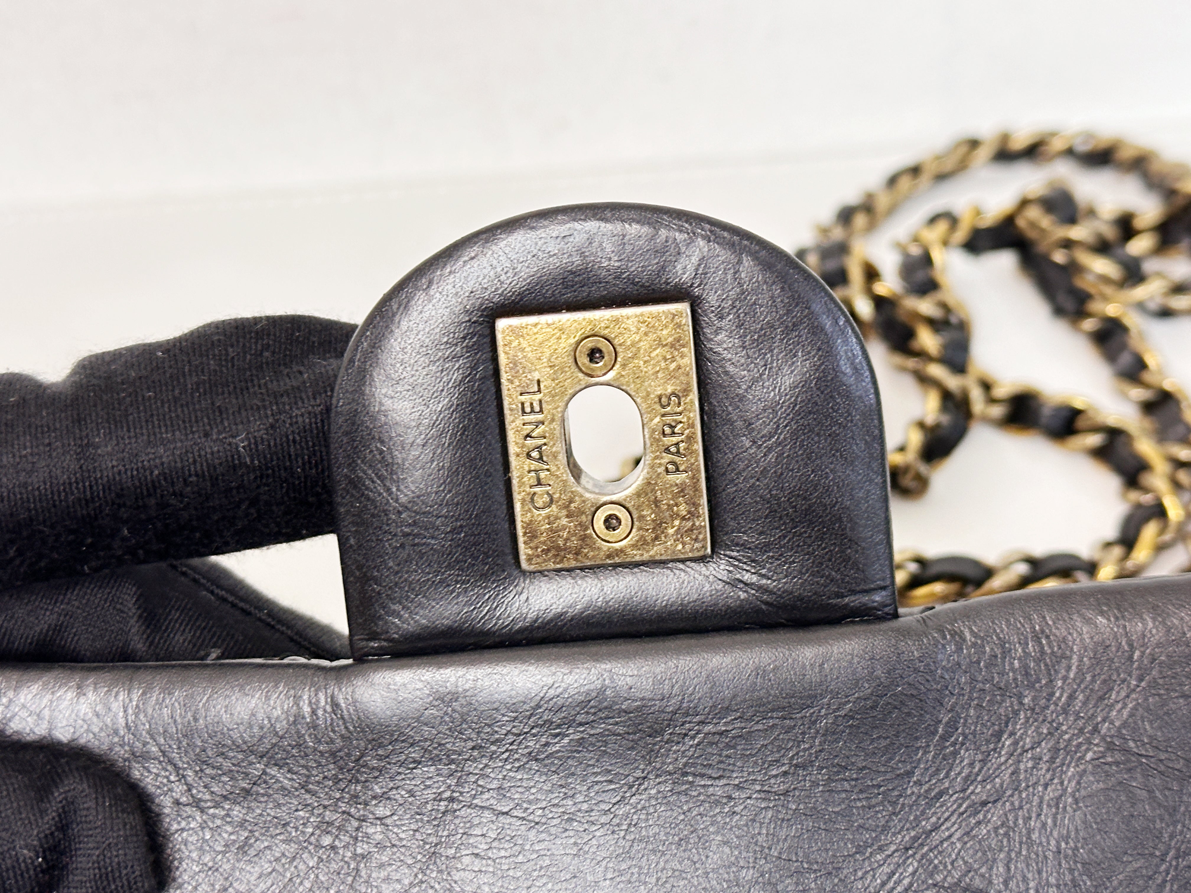 Chanel Mini Limited Edition Aged Calfskin Quilted Medallion Flap Black GHW 206 holo card