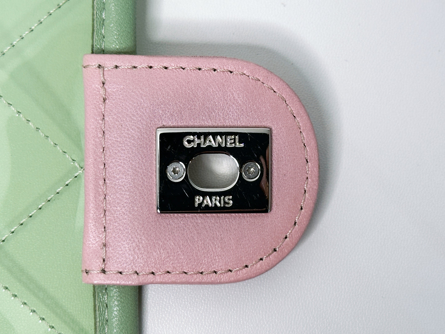 Chanel Coco Splash PVC Medium Flap Bag Green/Blue/Pink 254975 holo