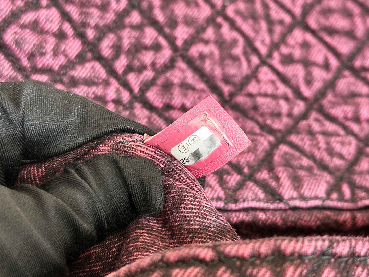 Chanel Denim Quilted Denimpression Flap Red Black