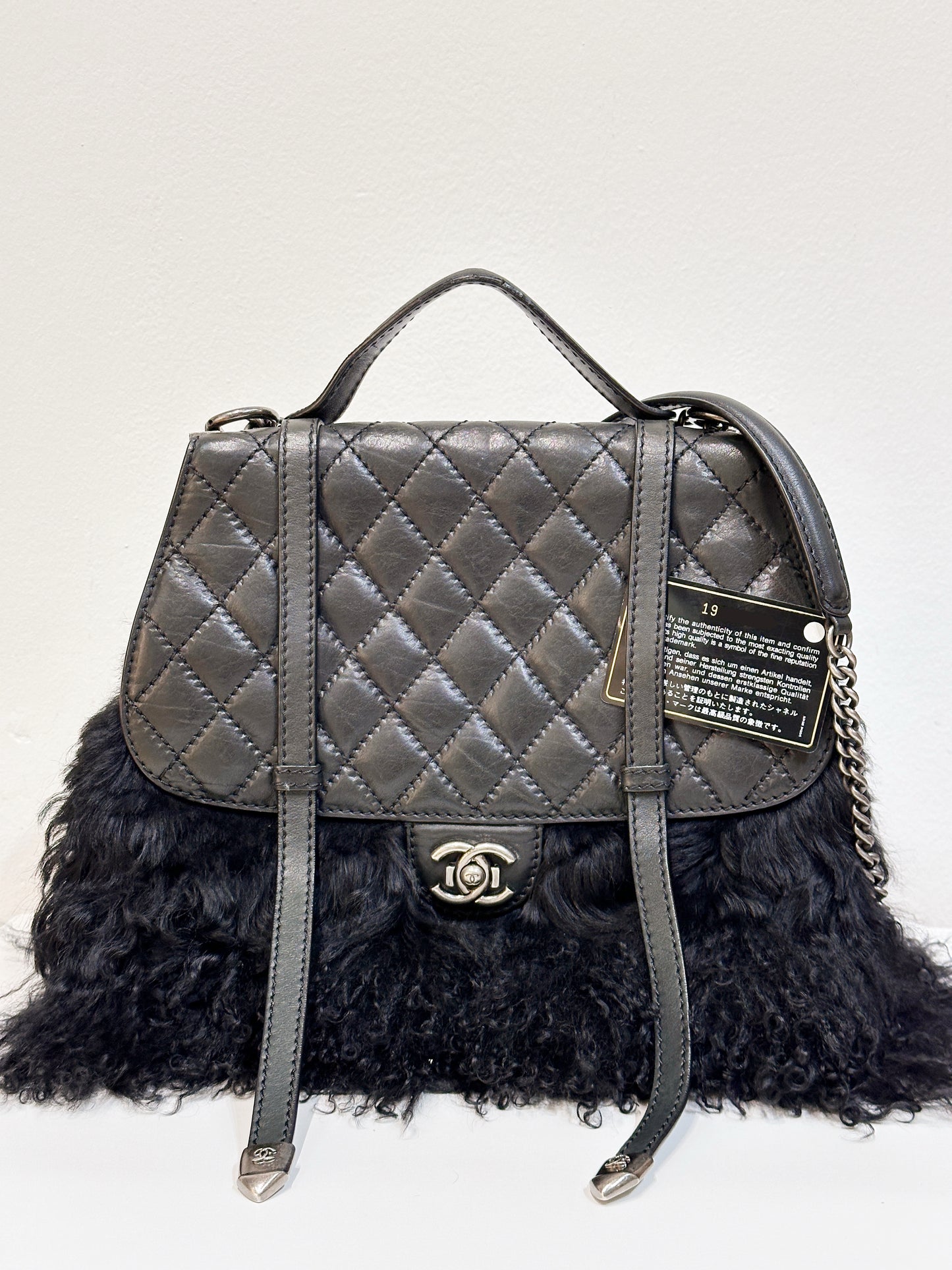 Chanel Paris-Dallas Double Flap Bag Quilted Calfskin and Fur Large