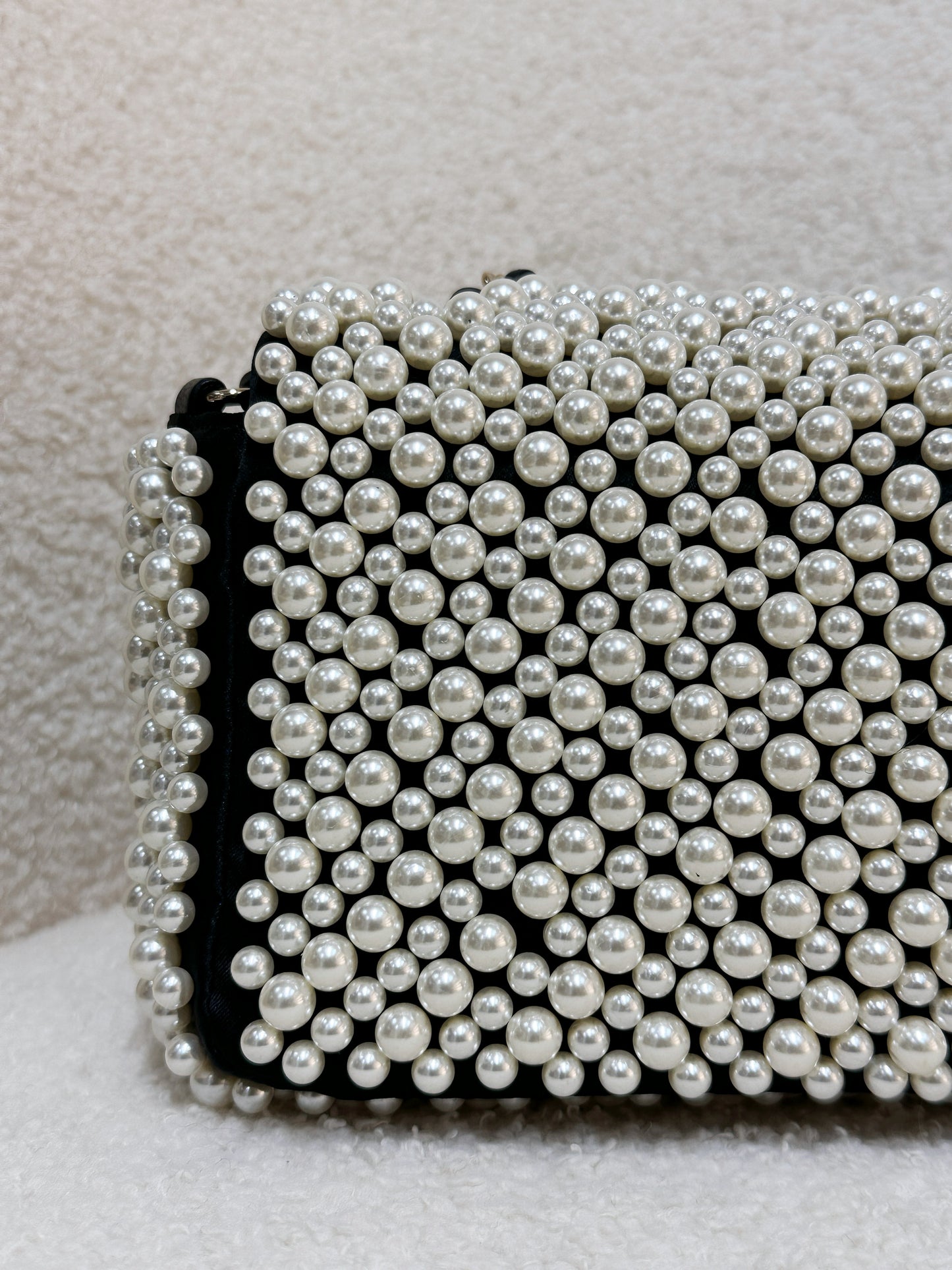 Chanel 19S Pearl On Flap Mini Rectangular Bag LGHW 2750 holo card