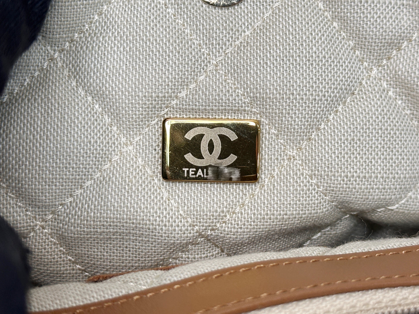 CHANEL CC Tote Bag CC Mark Chain Basket Bag Small Chain Shoulder Bag TEAL microchip