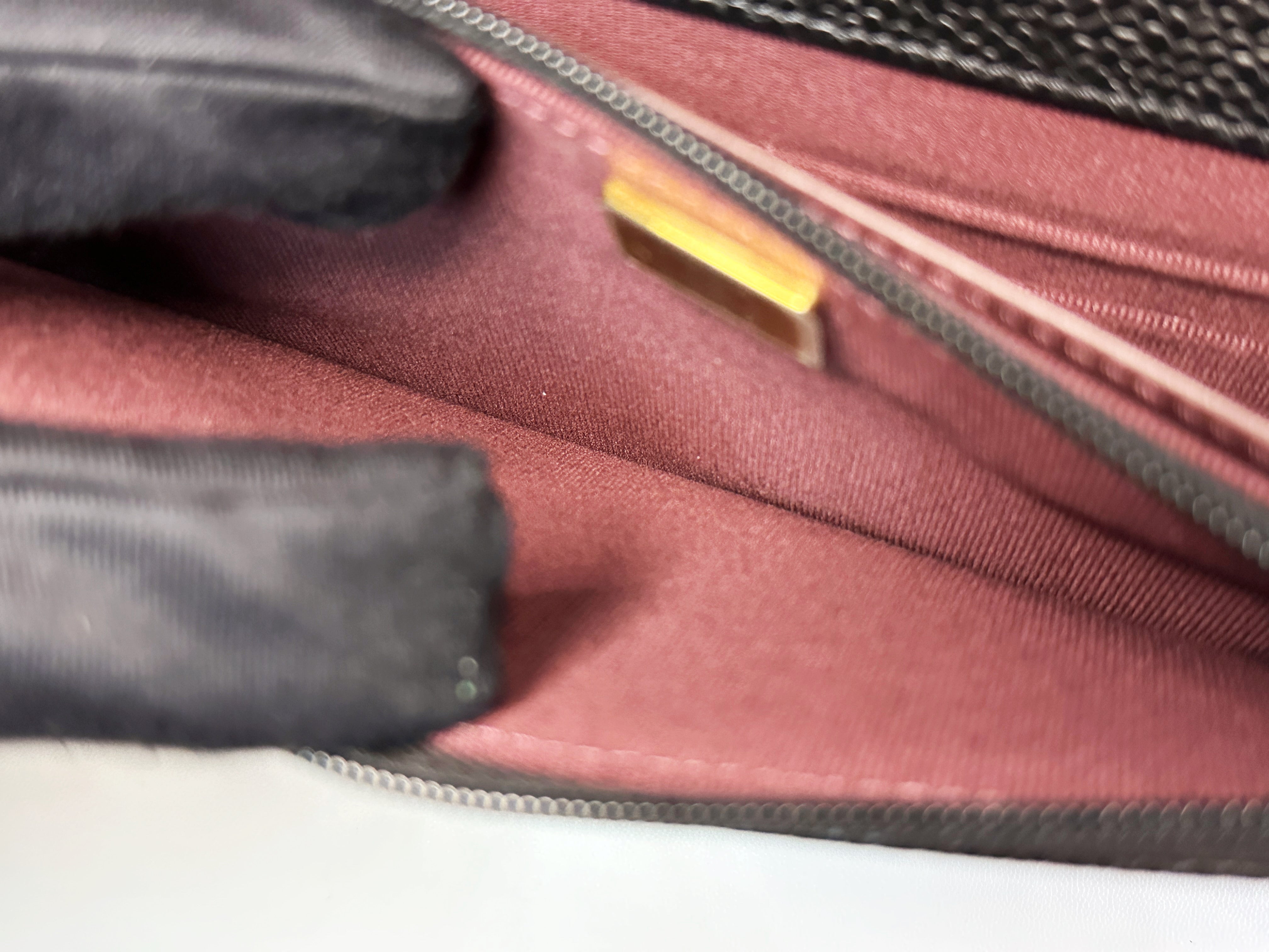 Chanel Classic Wallet on Chain Caviar Black GHW T876 microchip