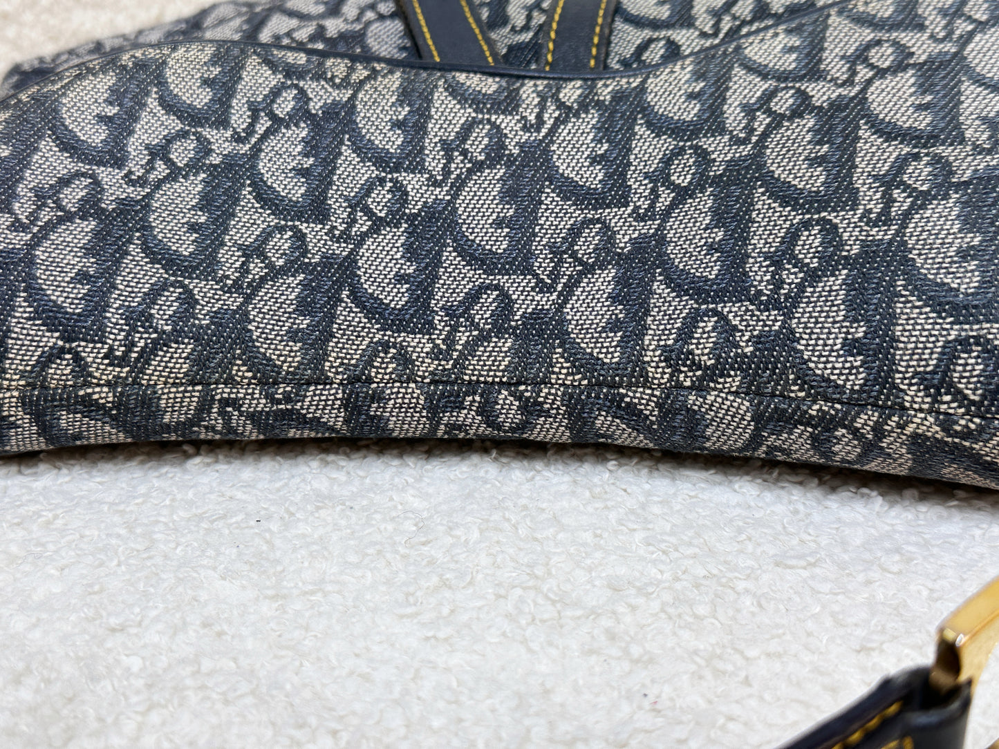 Christian Dior Double Saddle Canvas Navy blue 2001 year