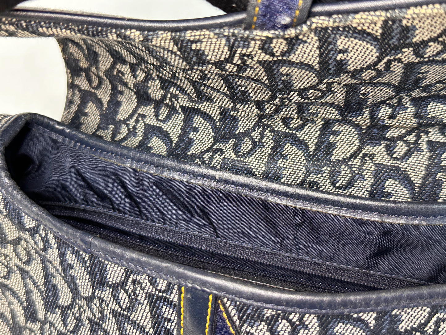 Christian Dior Double Saddle Canvas Navy blue 2001 year