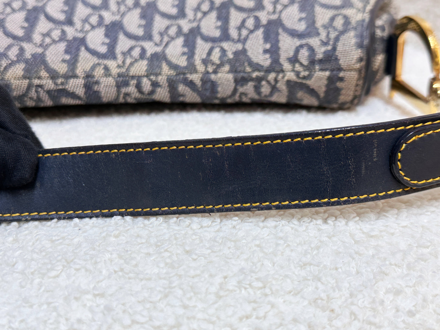 Christian Dior Double Saddle Canvas Navy blue 2001 year