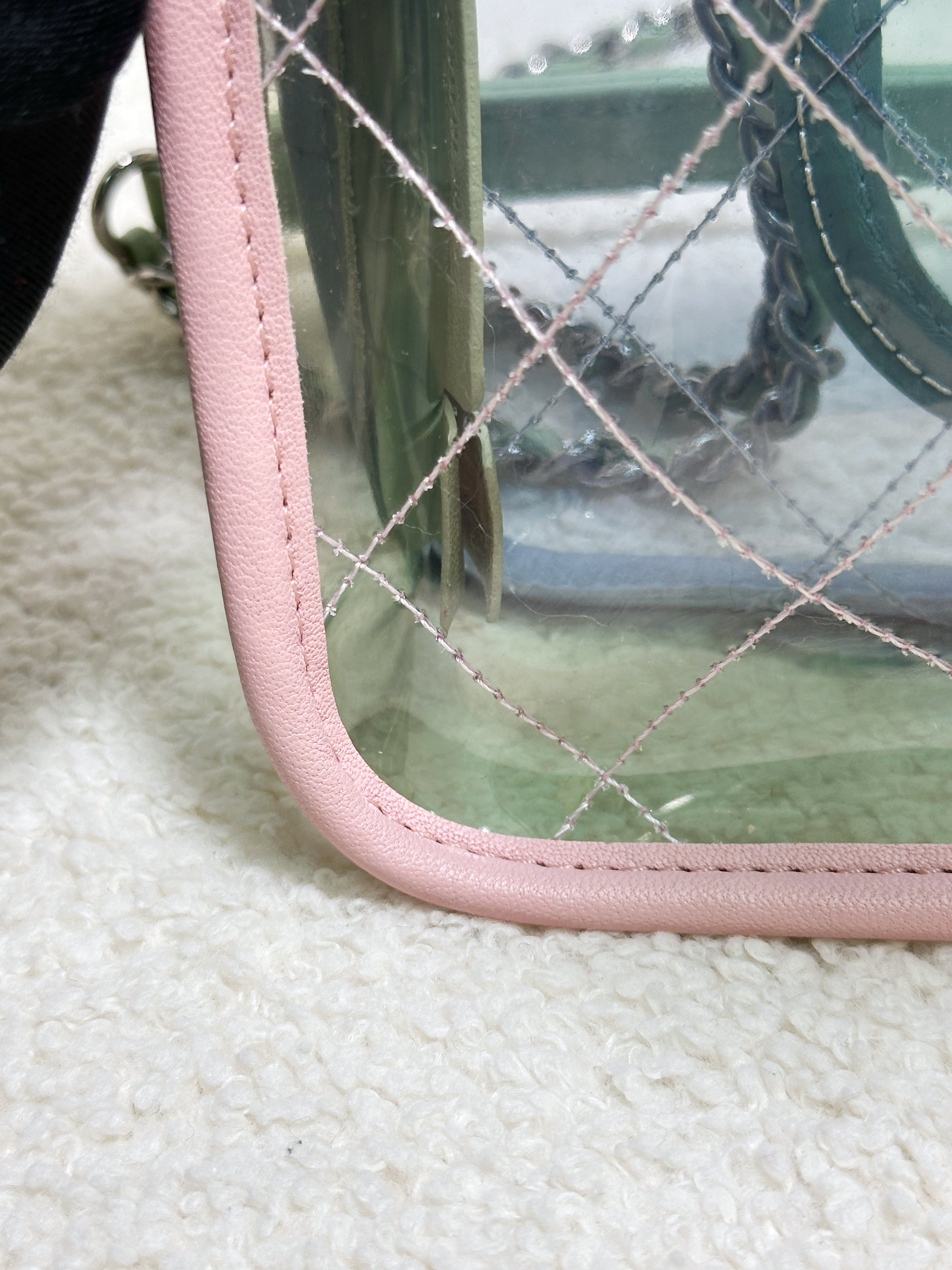 Chanel Coco Splash PVC Mini Flap Bag Blue/Pink/Green 25 holo