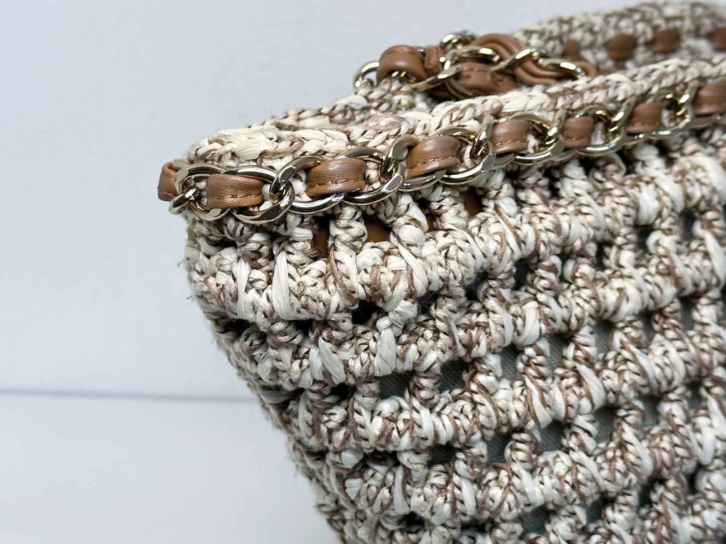 CHANEL CC Tote Bag CC Mark Chain Basket Bag Small Chain Shoulder Bag TEAL microchip